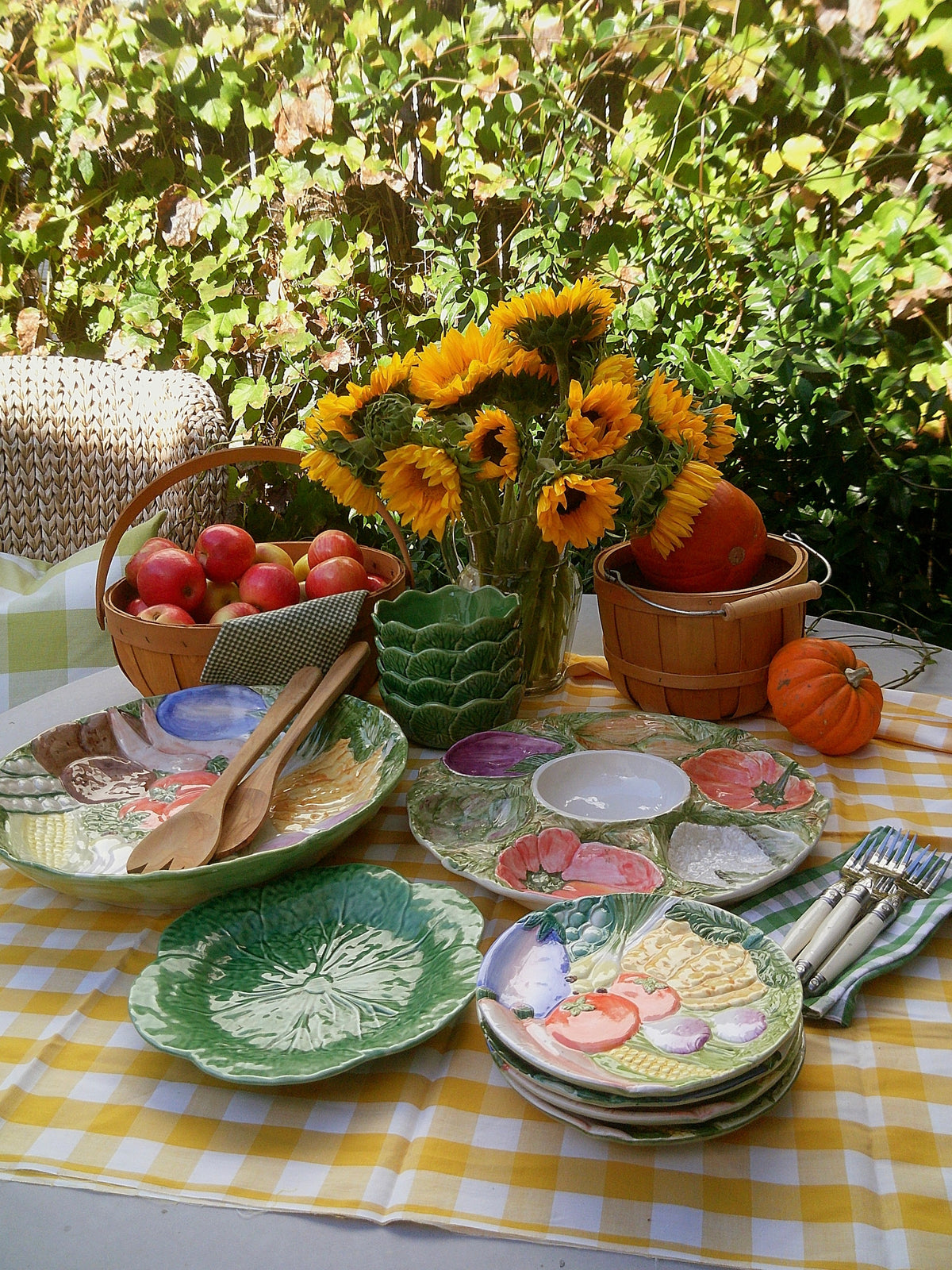 Vegetable Garden Salad Plates, Set of 4