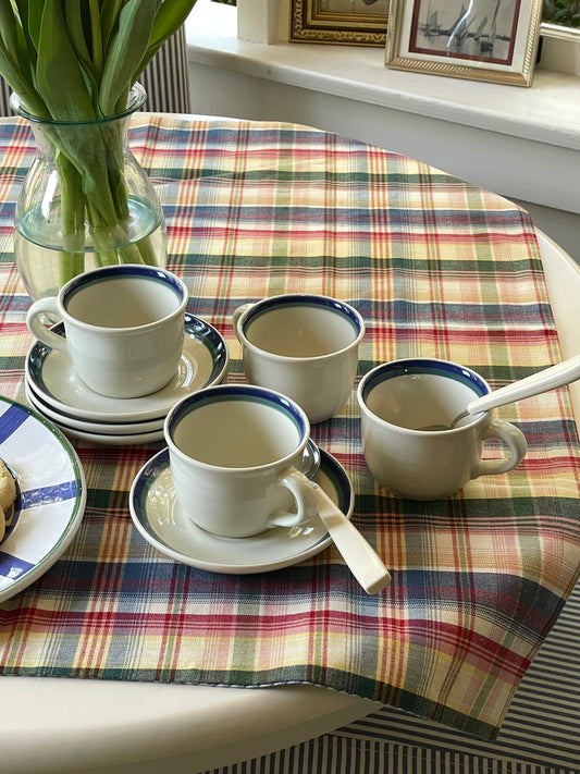 East Haven Teacups and Saucers, Set of 4