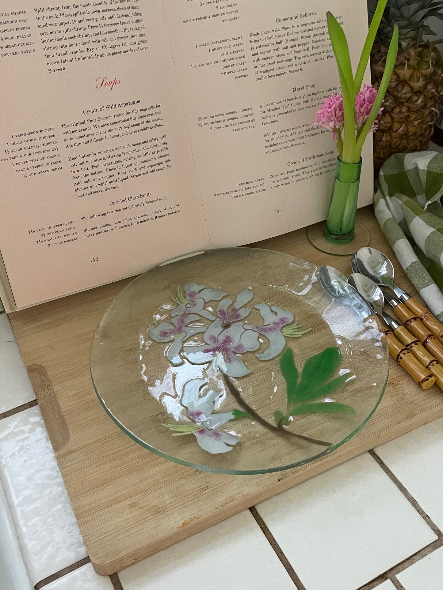 Orchid Fused Glass Plate