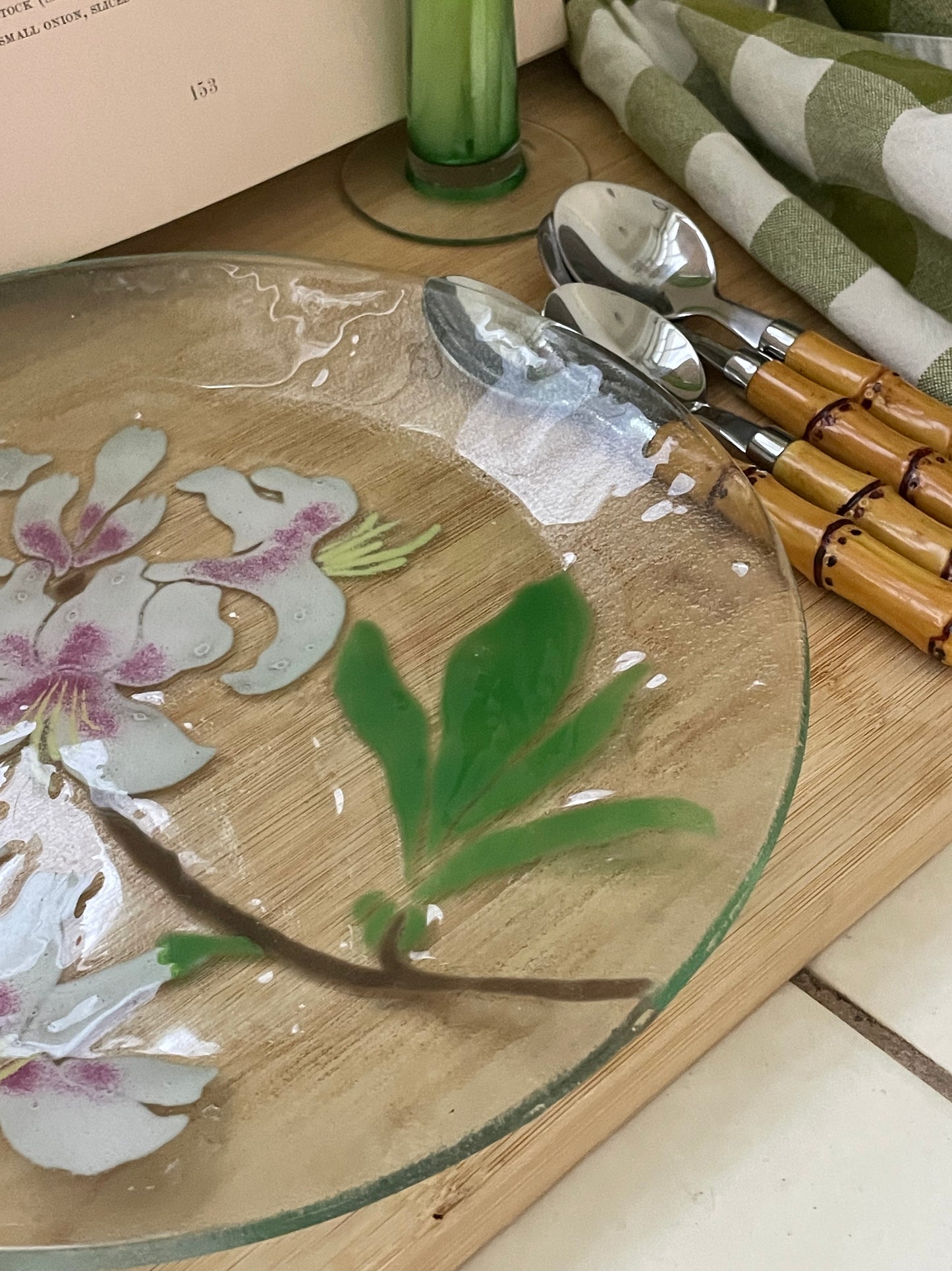 Orchid Fused Glass Plate