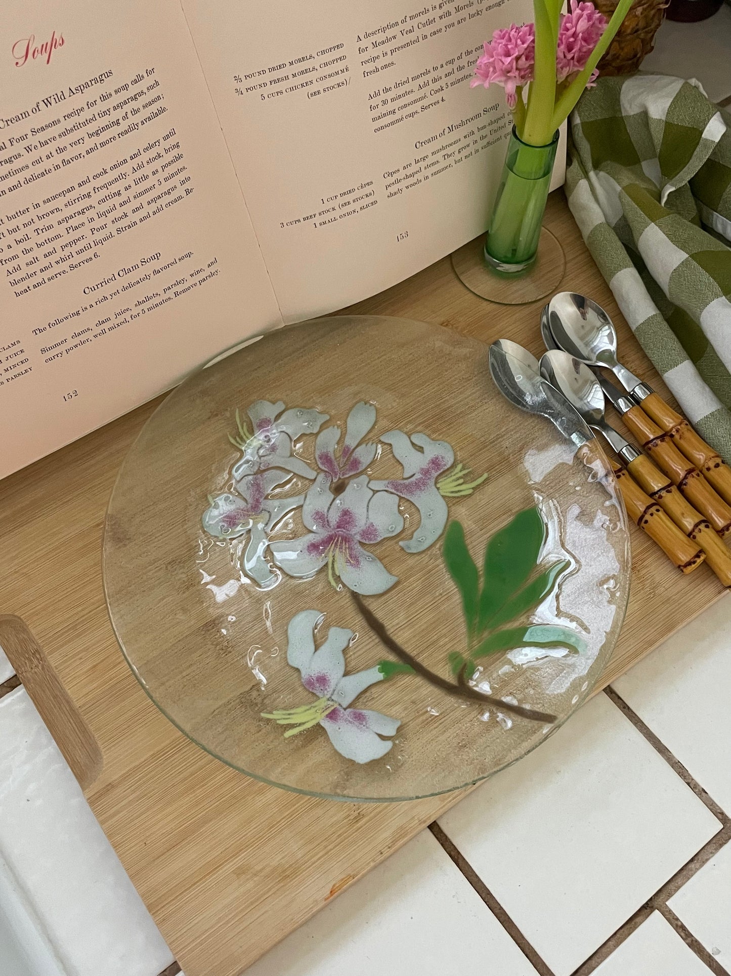 Orchid Fused Glass Plate