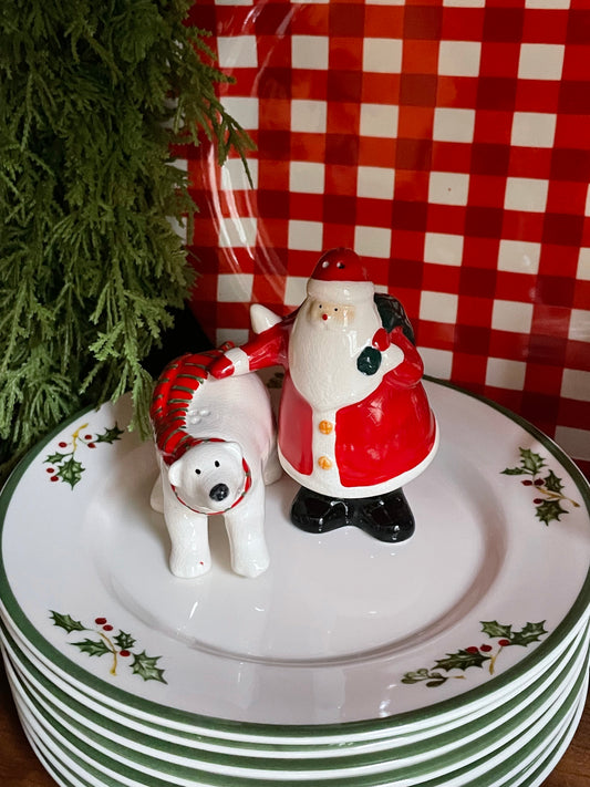 Claus & Paws Salt and Pepper Shakers