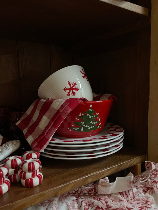 Snow-Kissed Spruce Serving Bowl