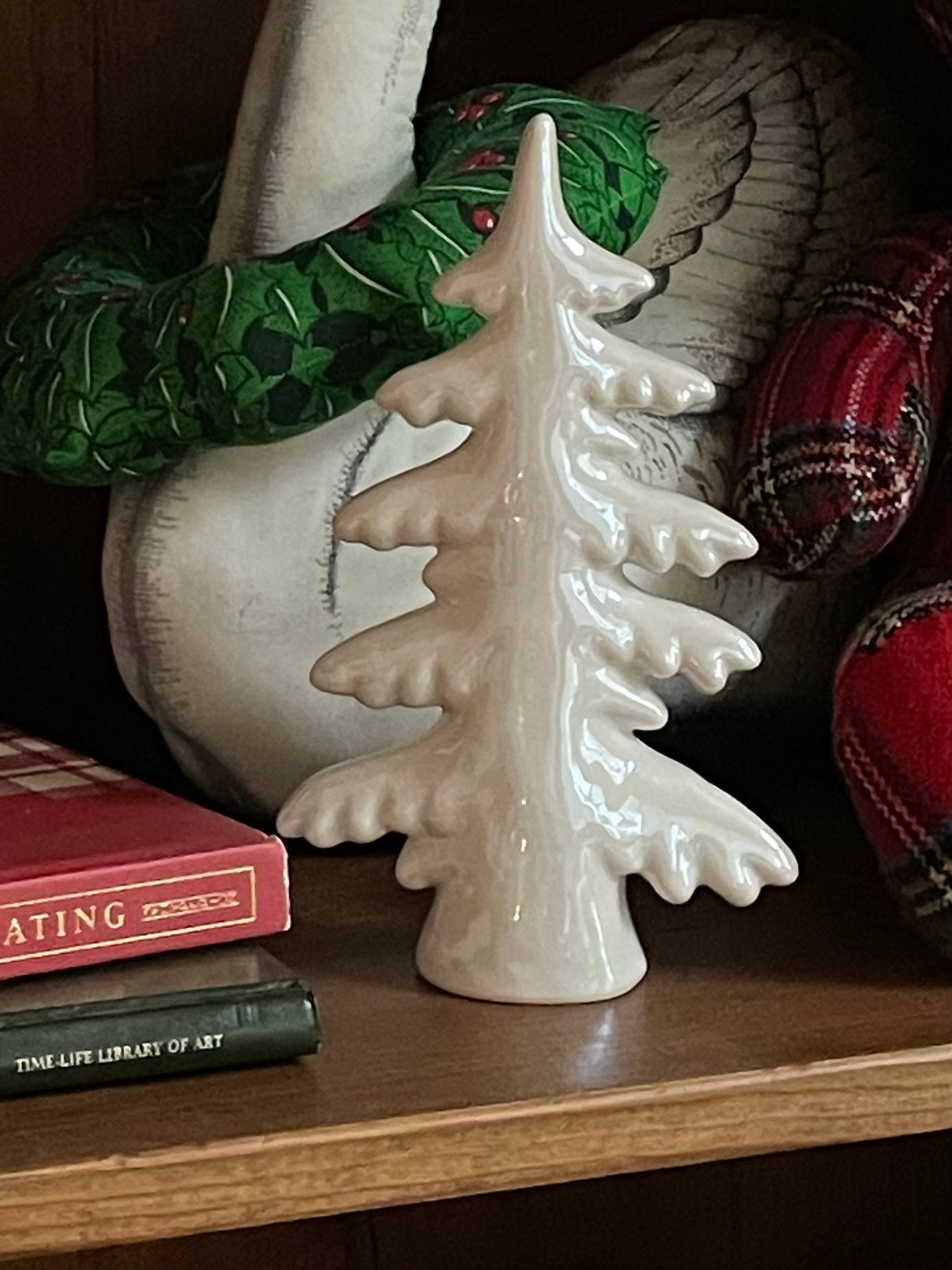 Frosted Fir Ceramic Trees, Set of 2