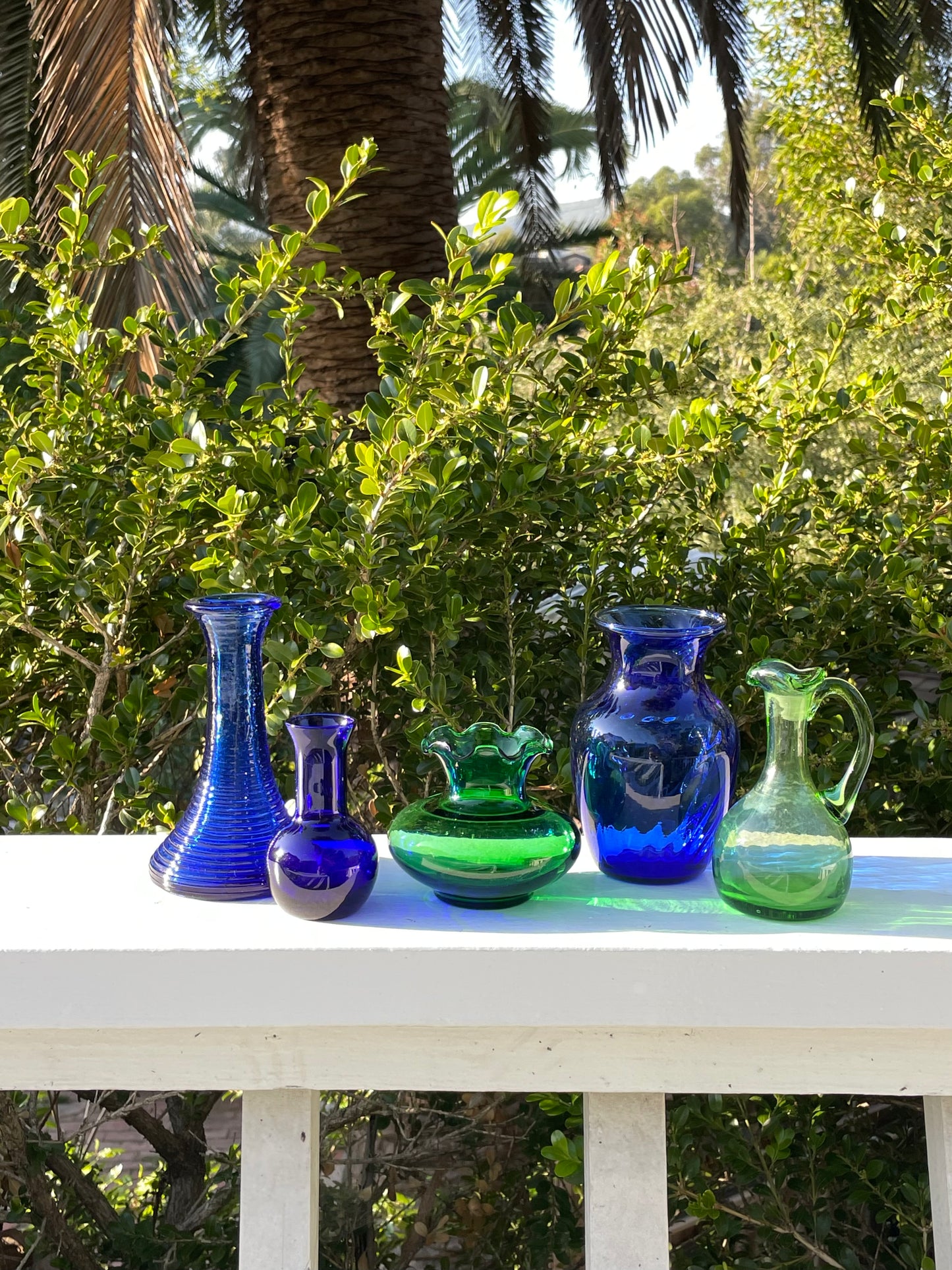 Sea Glass Bud Vase Collection, set of 5