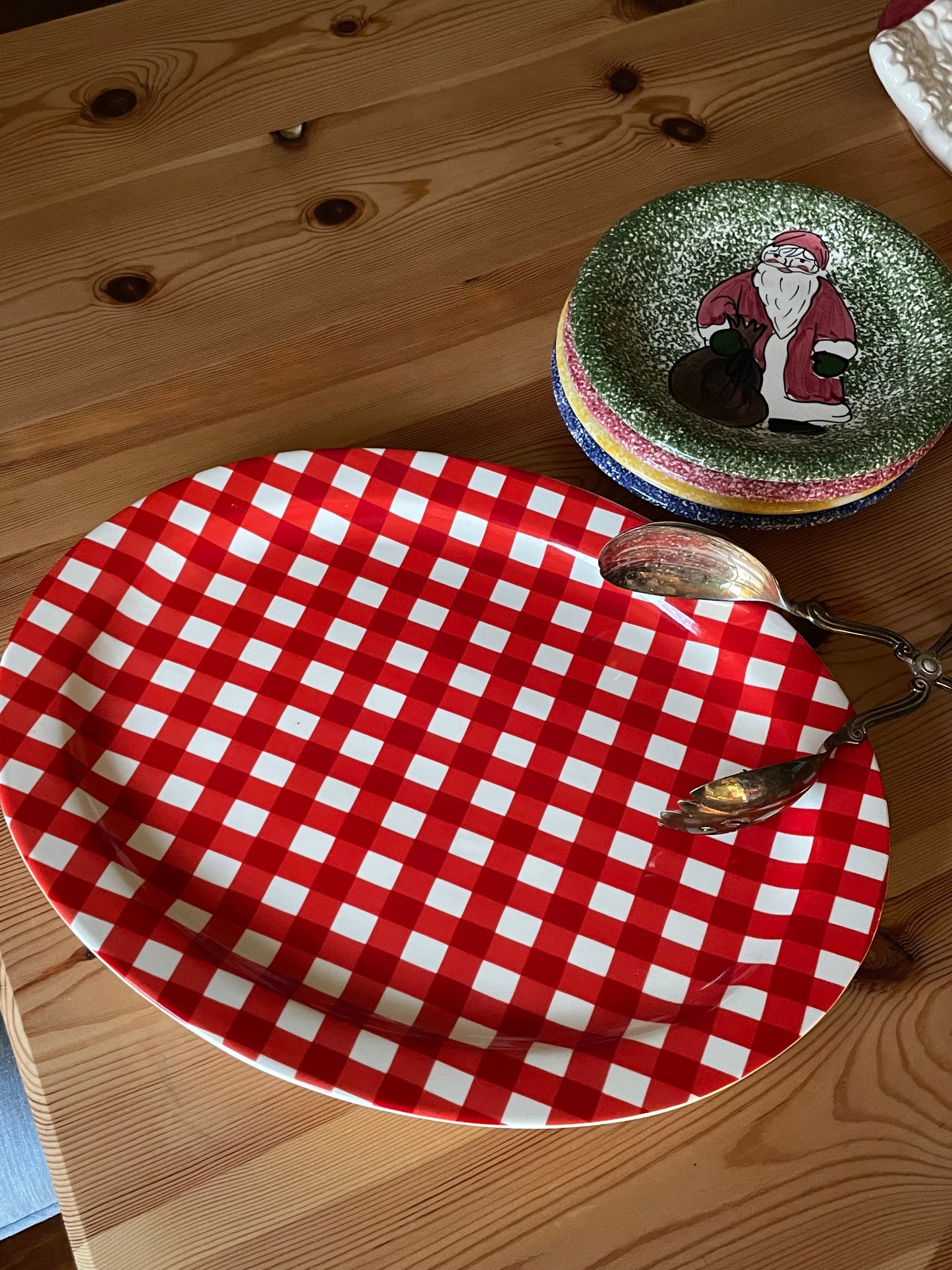 Merry & Bright Gingham Platter