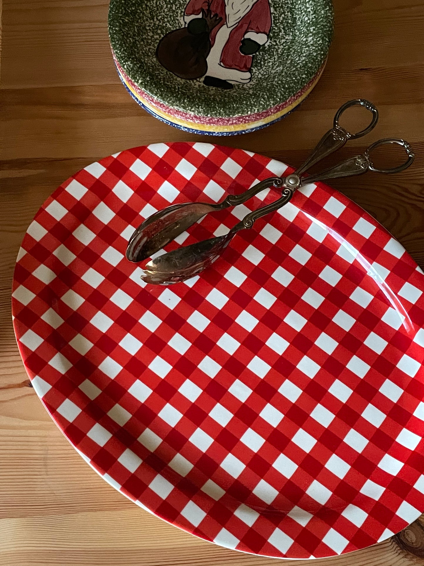 Merry & Bright Gingham Platter