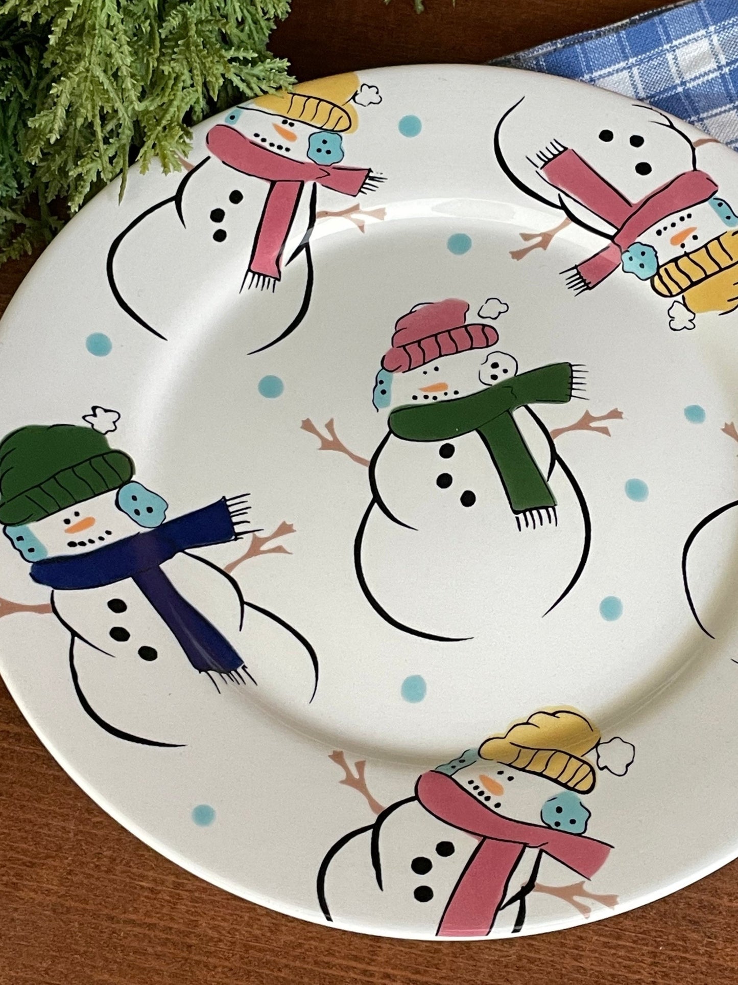 Snowman Social Treat Plate