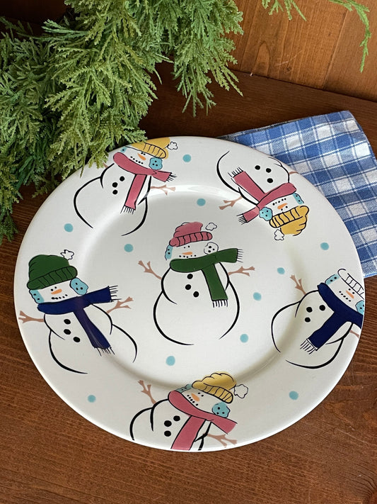 Snowman Social Treat Plate