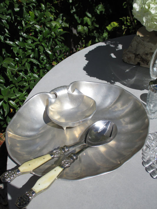 Silver Shell Serving Dish
