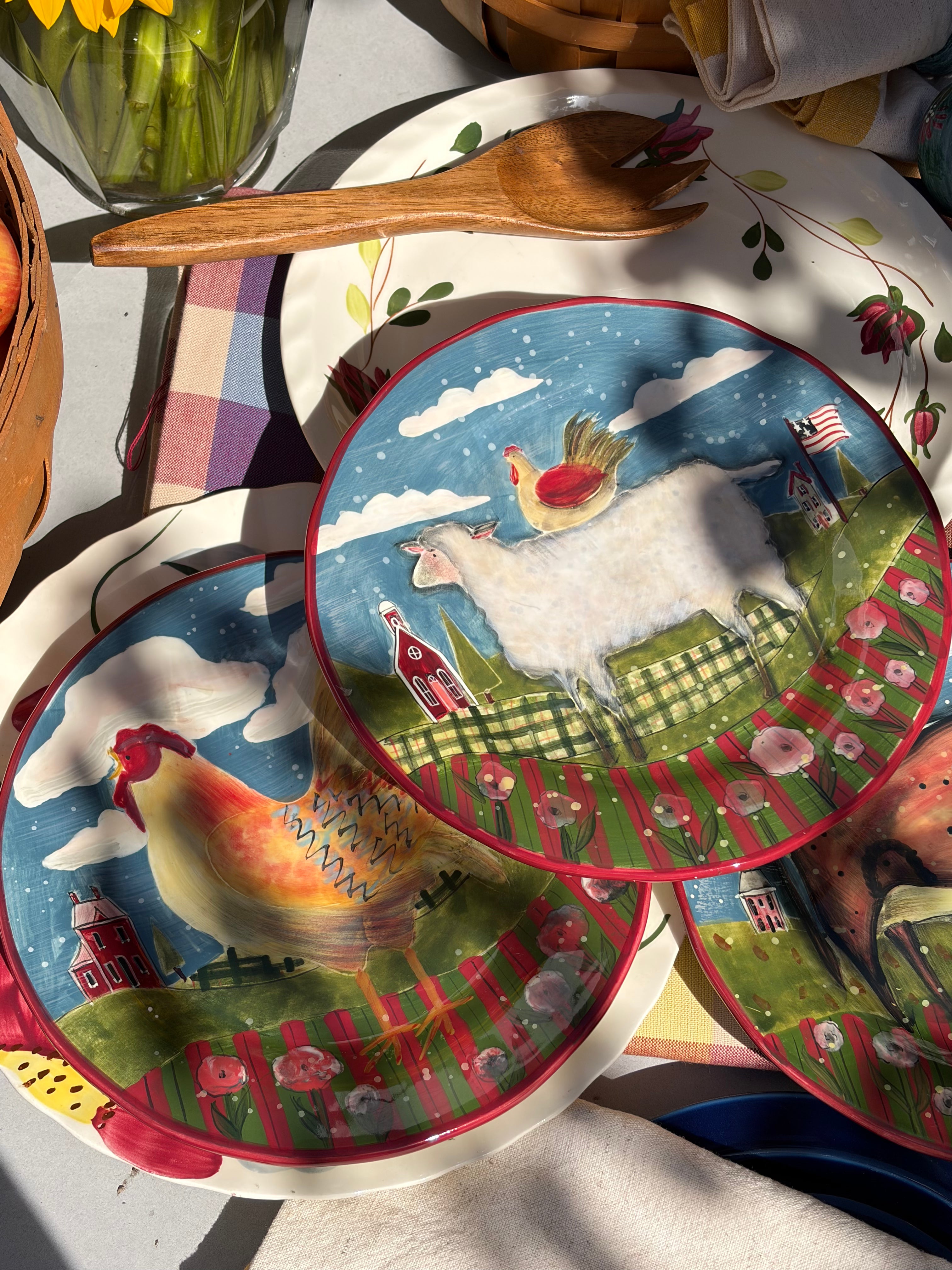 Homestead Serving Plates, Set of 3