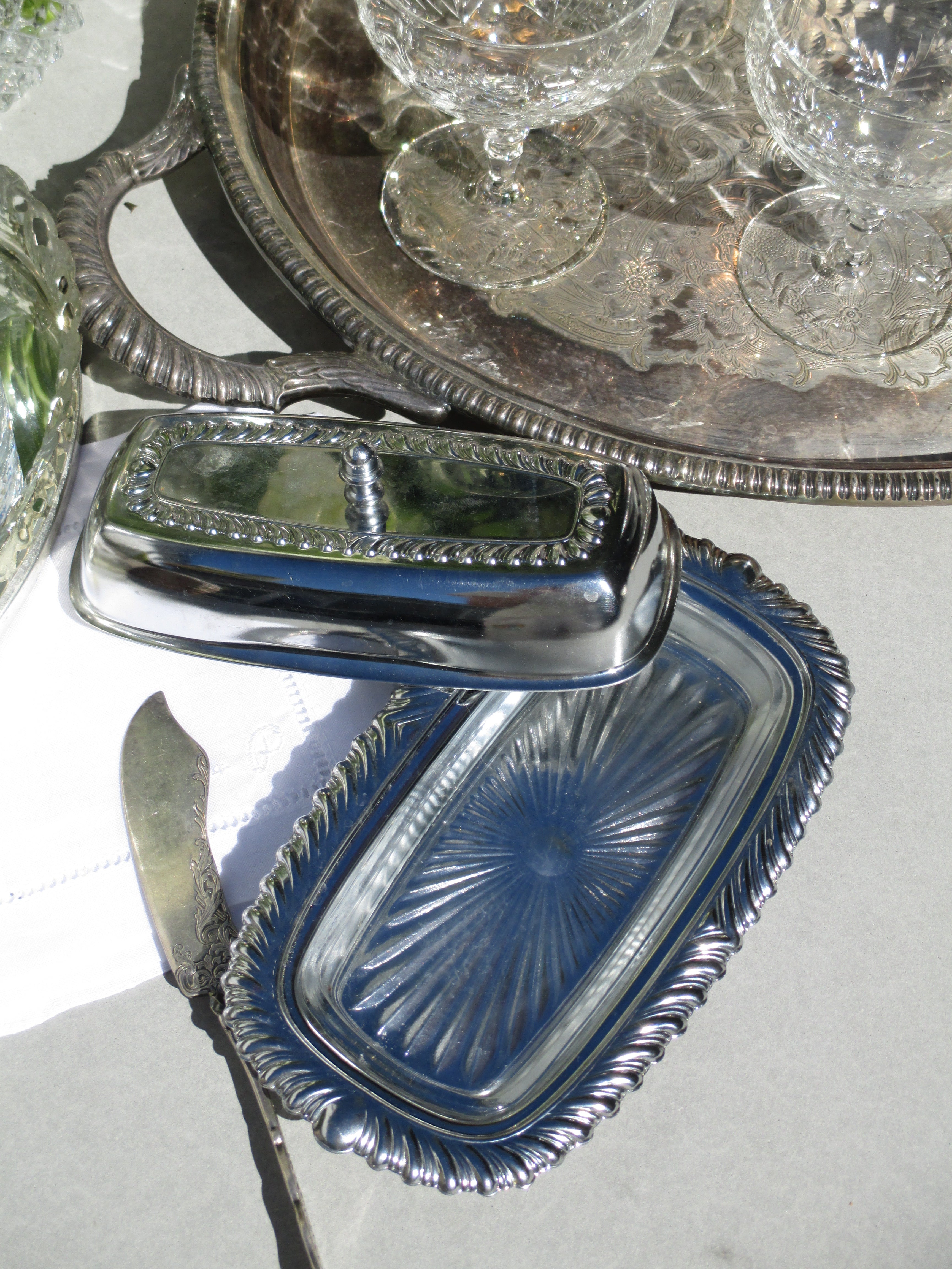 Juliette Silver Butter Dish