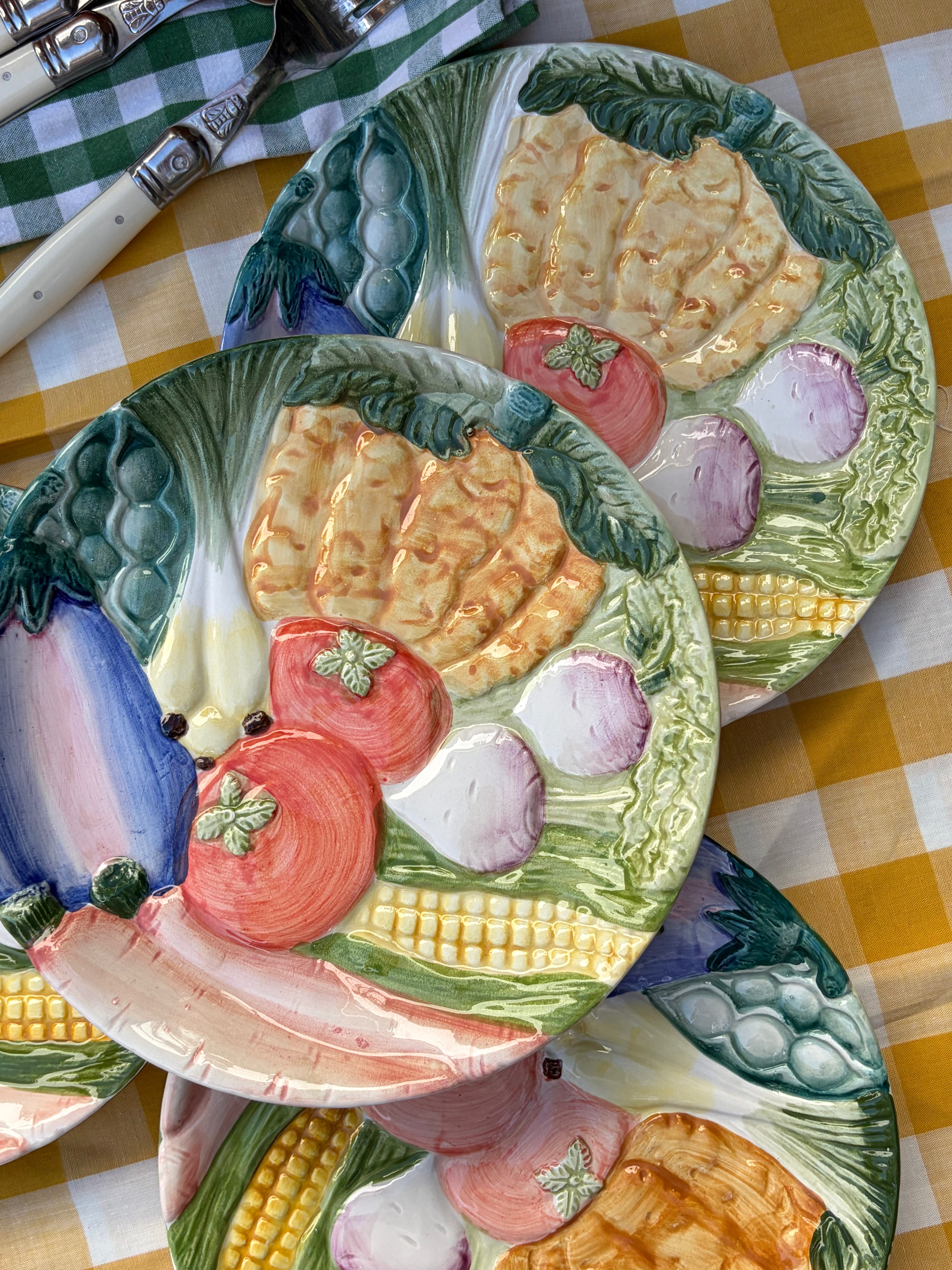 Vegetable Garden Salad Plates, Set of 4