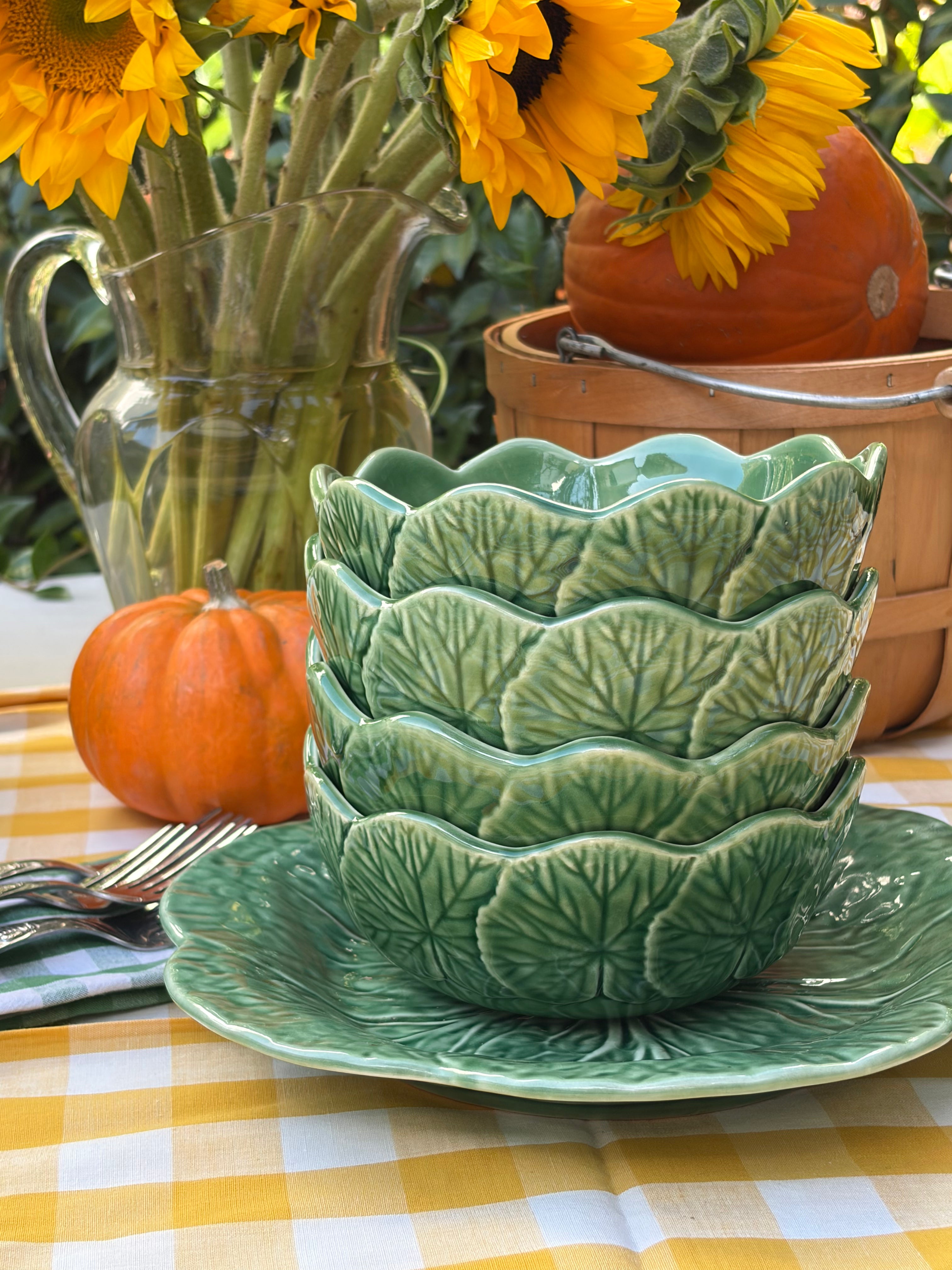 Bordallo Pinheiro Cabbage & Geranium Serving Set