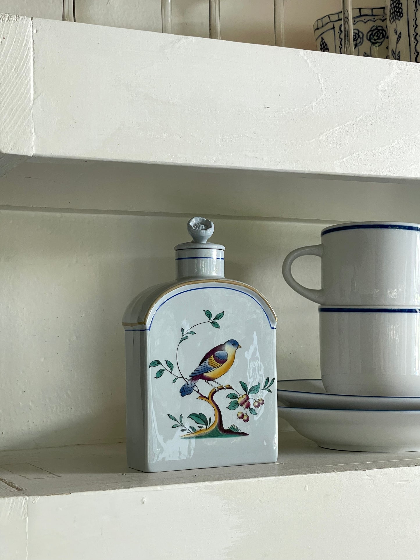 Copeland Spode "Queen's Bird" Tea Caddy With Lid