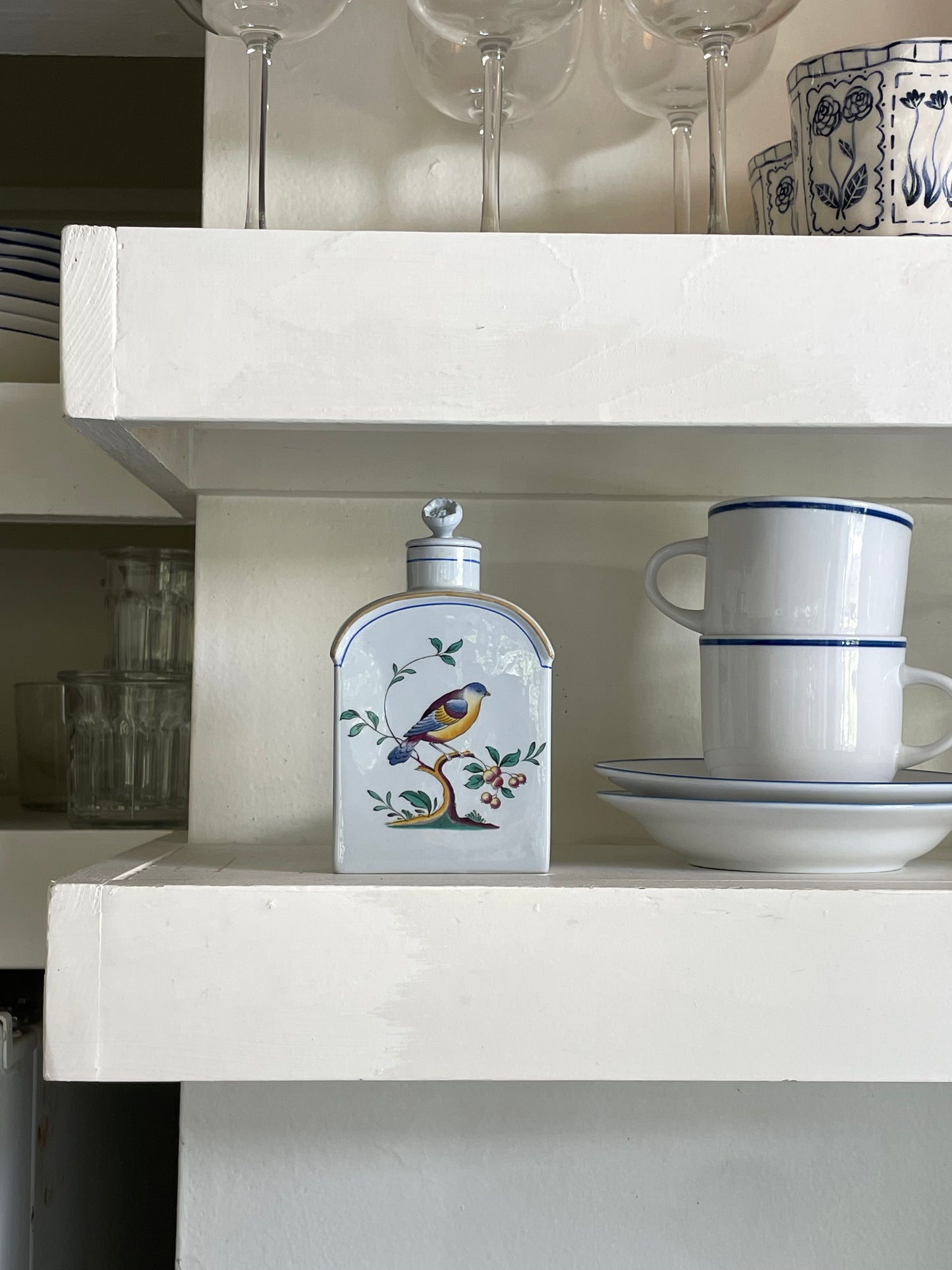 Copeland Spode "Queen's Bird" Tea Caddy With Lid