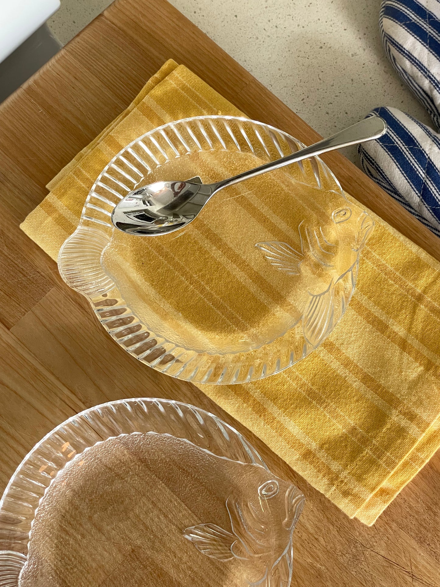 La Pesce Crystal Appetizer Plates, Set of 2