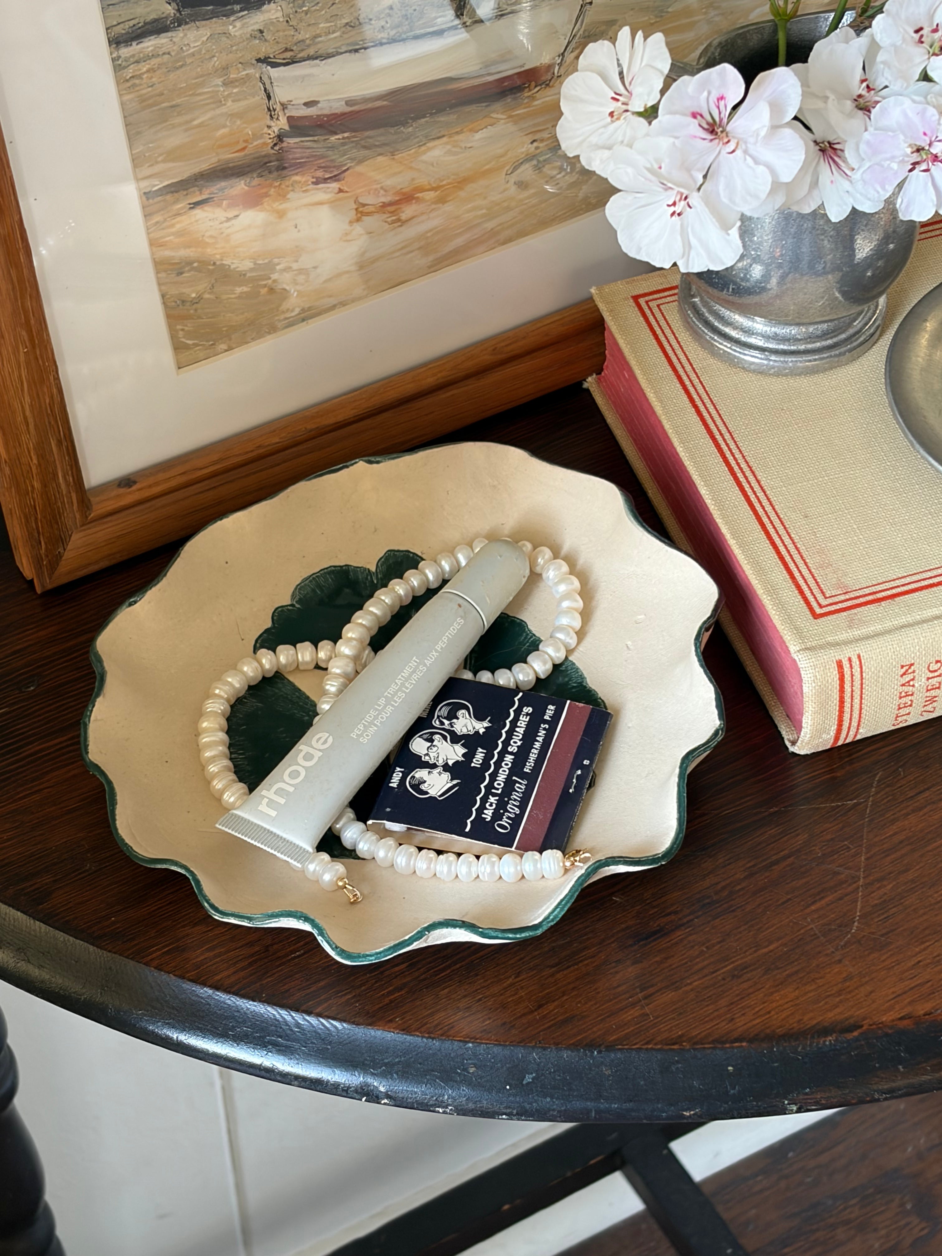 Lucky Clover Art-Pottery Trinket Dish