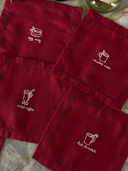 Holiday Cheers Cocktail Napkins, Set of 6