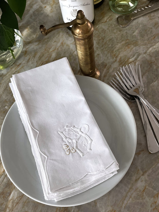 White Christmas Napkins, Set of 6