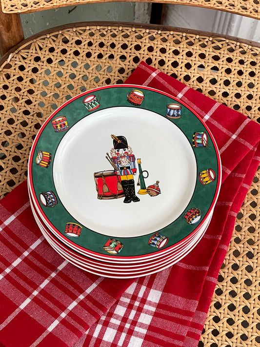 Little Dummer Boy Dessert Plates, Set of 6