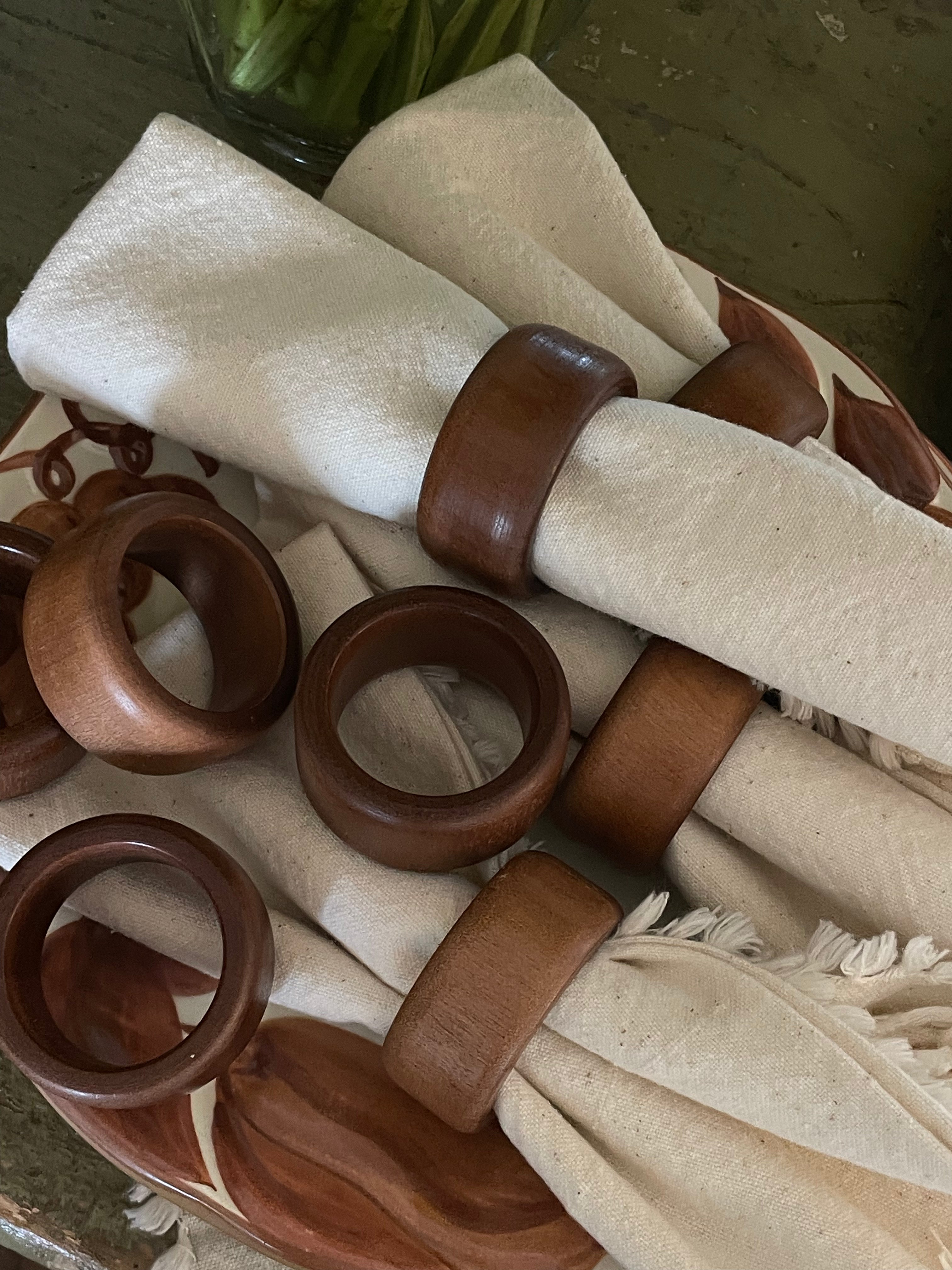 Maplewood Napkin Rings, Set of 8