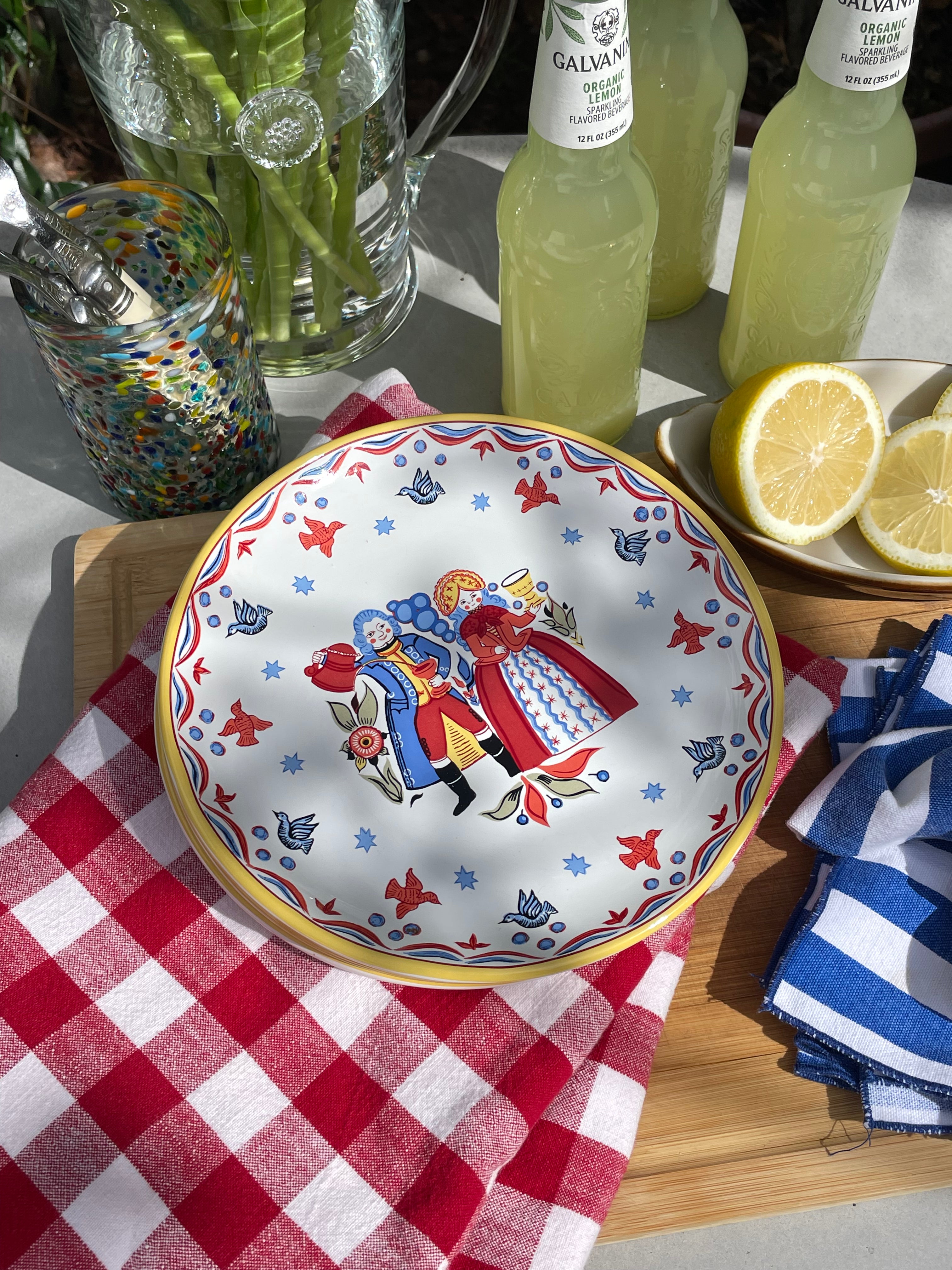 Block Bernarda Plates, Set of 4