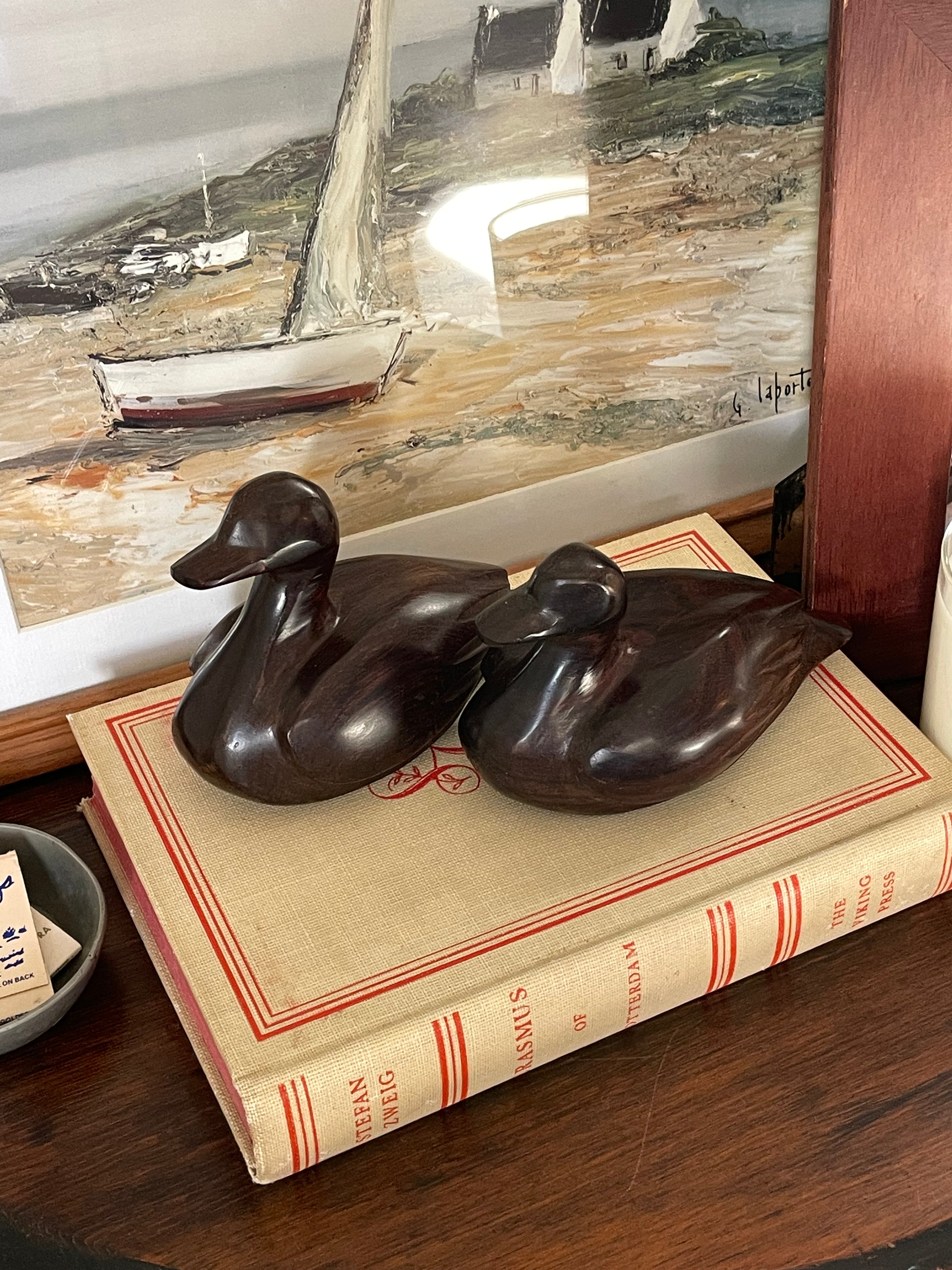 Mill Pond Duck Paperweights, Set of 2