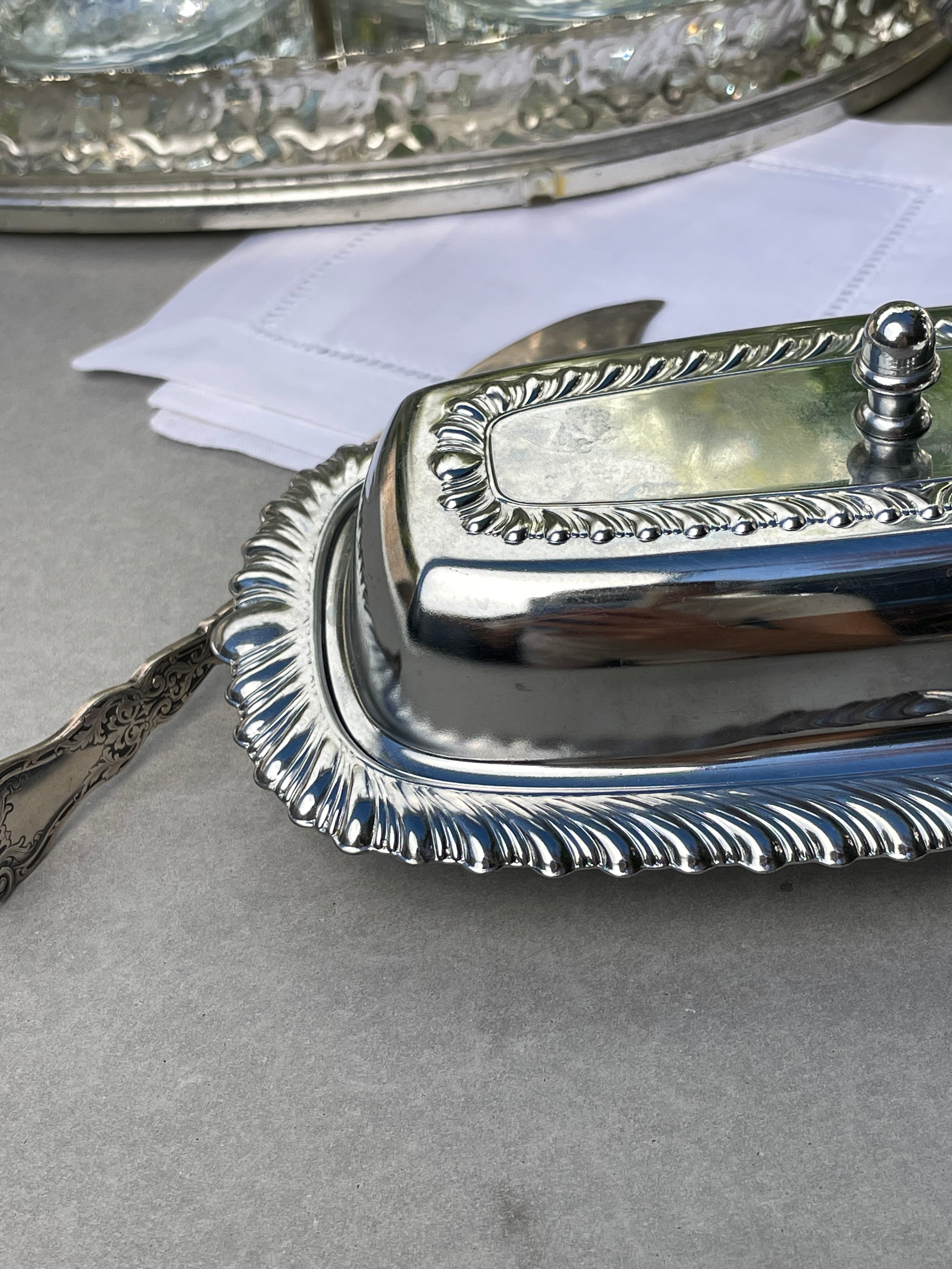 Juliette Silver Butter Dish