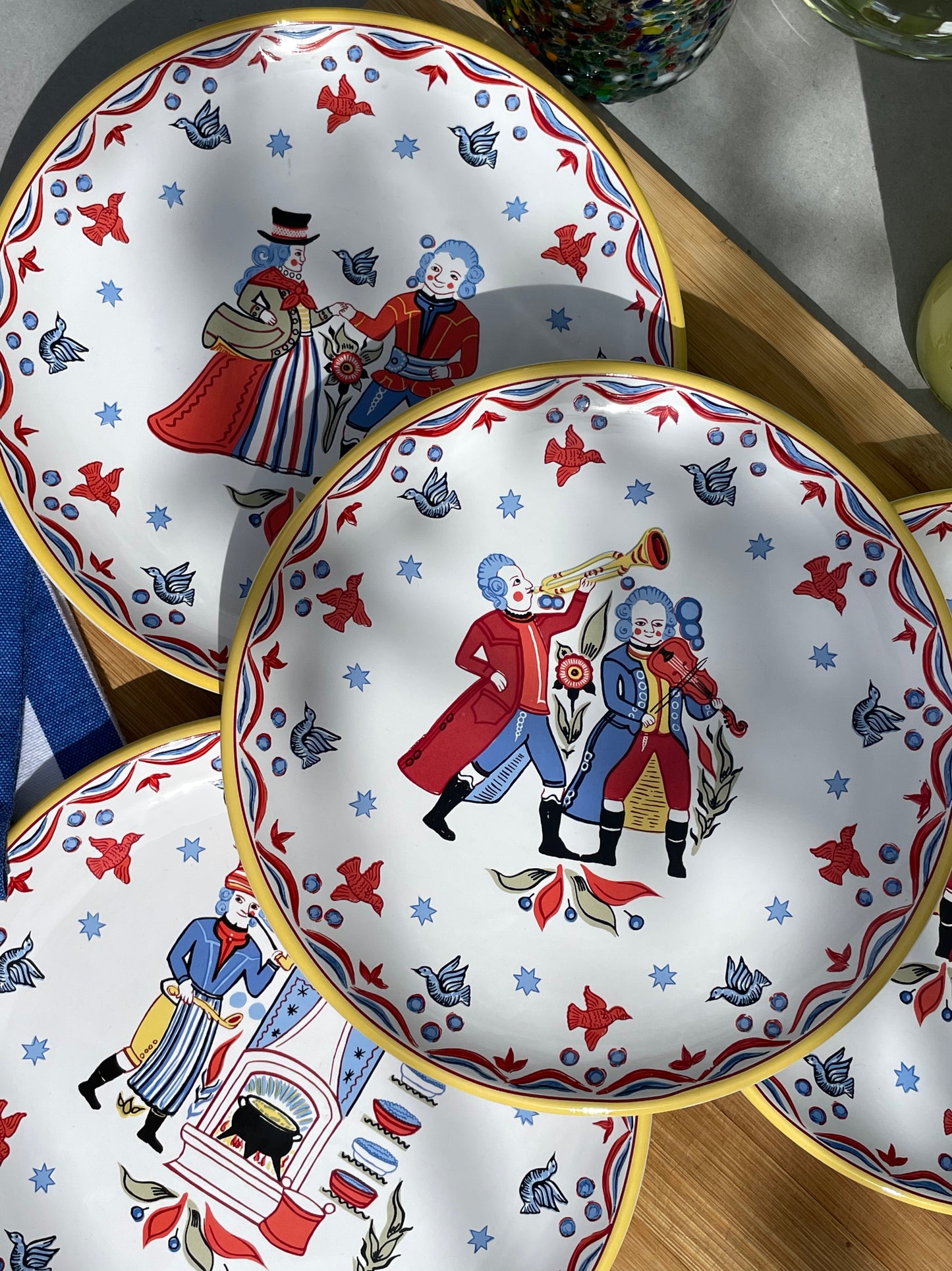 Block Bernarda Plates, Set of 4