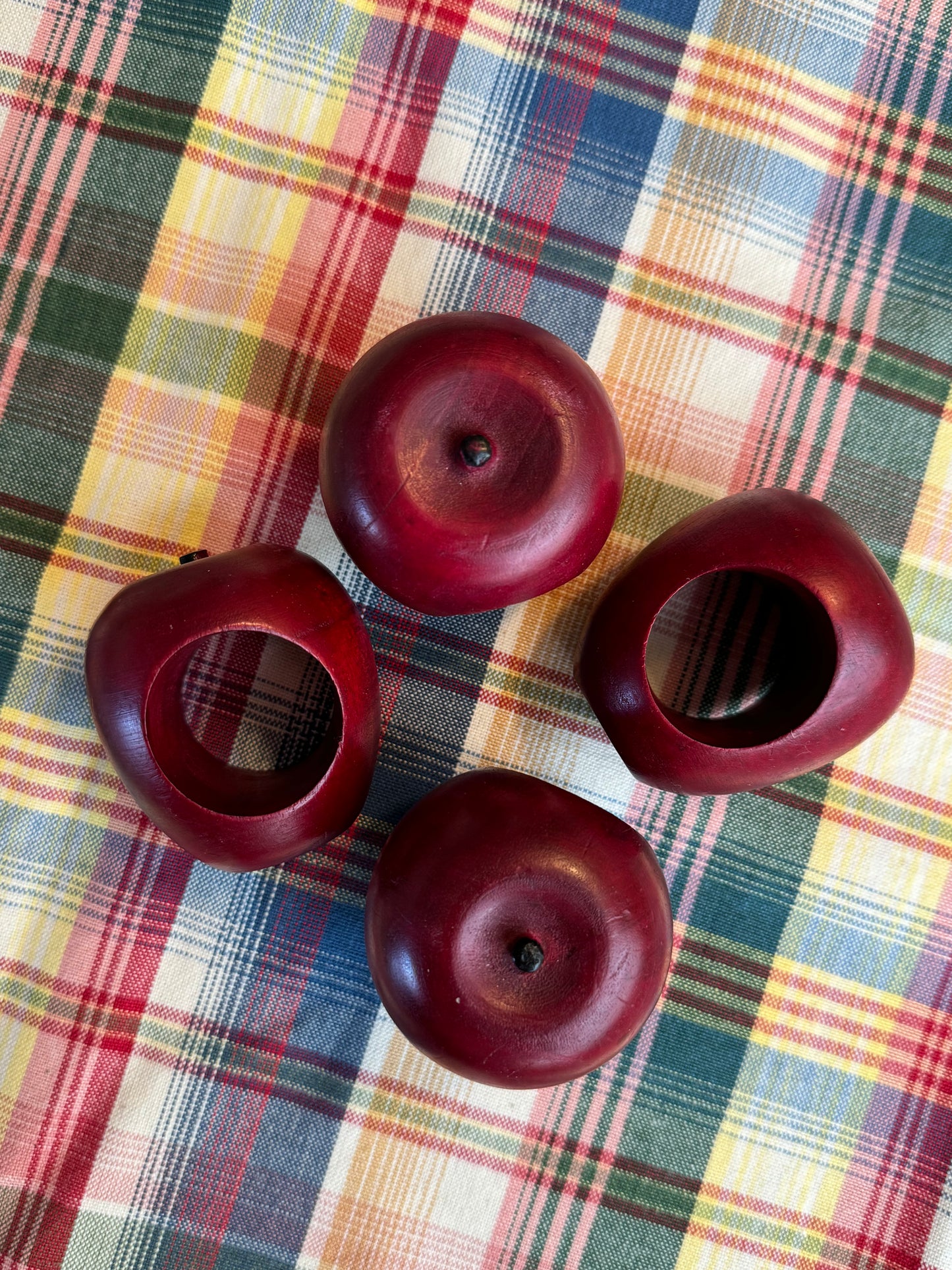 Red Delicious Napkin Rings, Set of 4