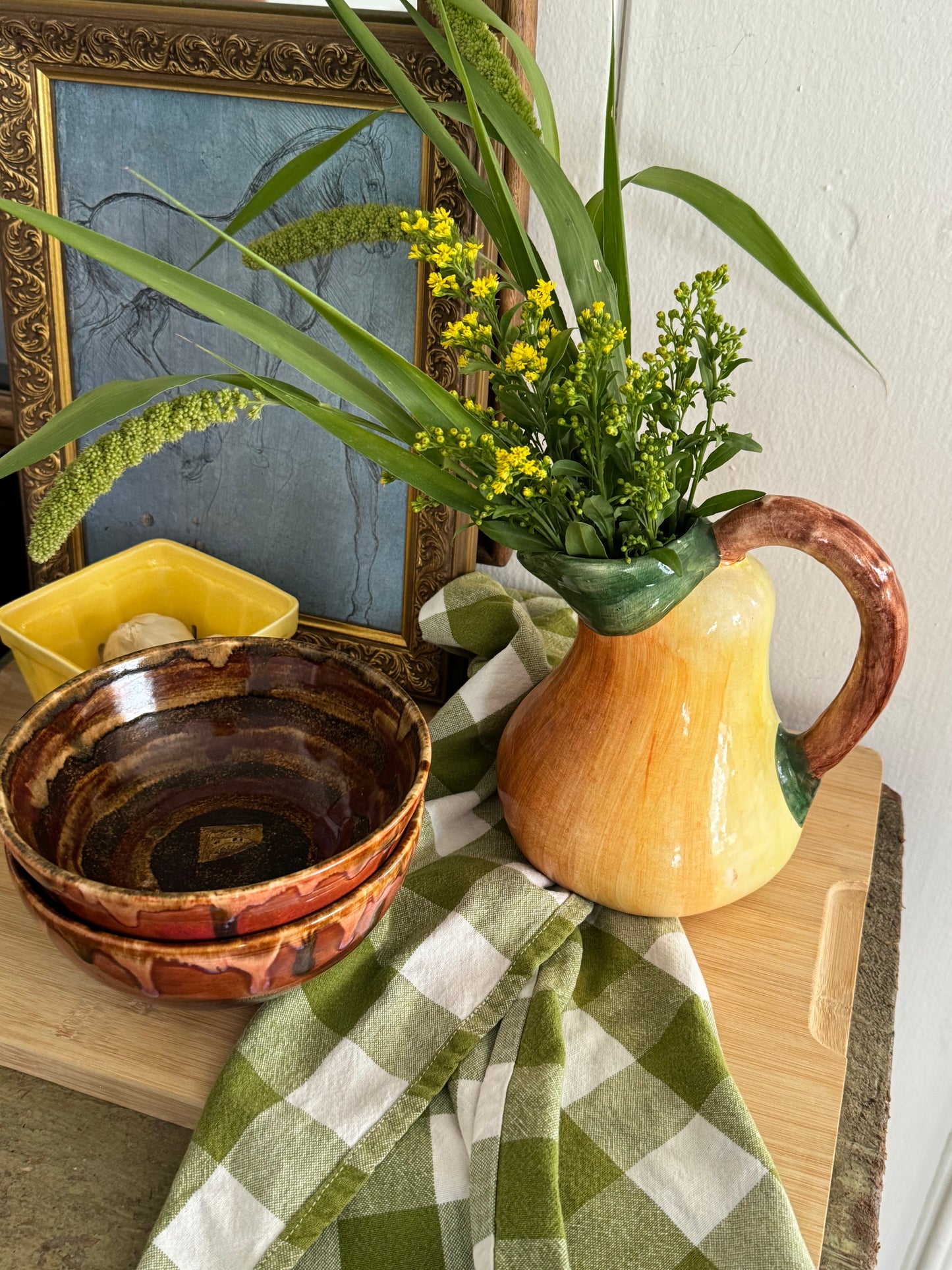 Chestnut Art Pottery Bowls, Set of 2