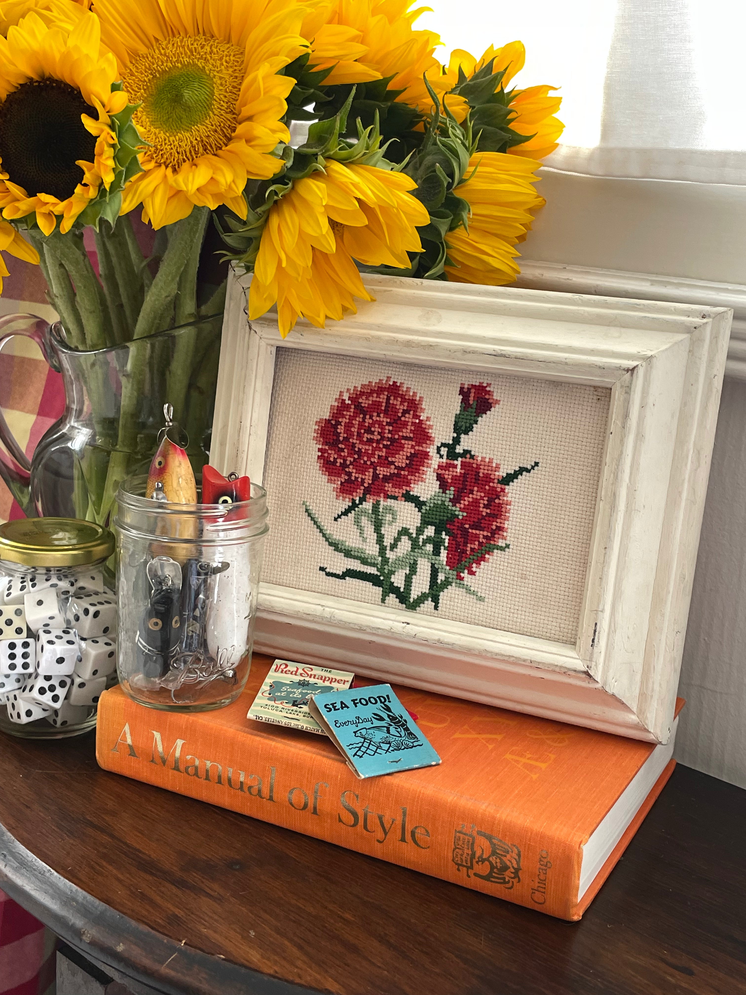 Wild Garden Needlepoint Framed Art