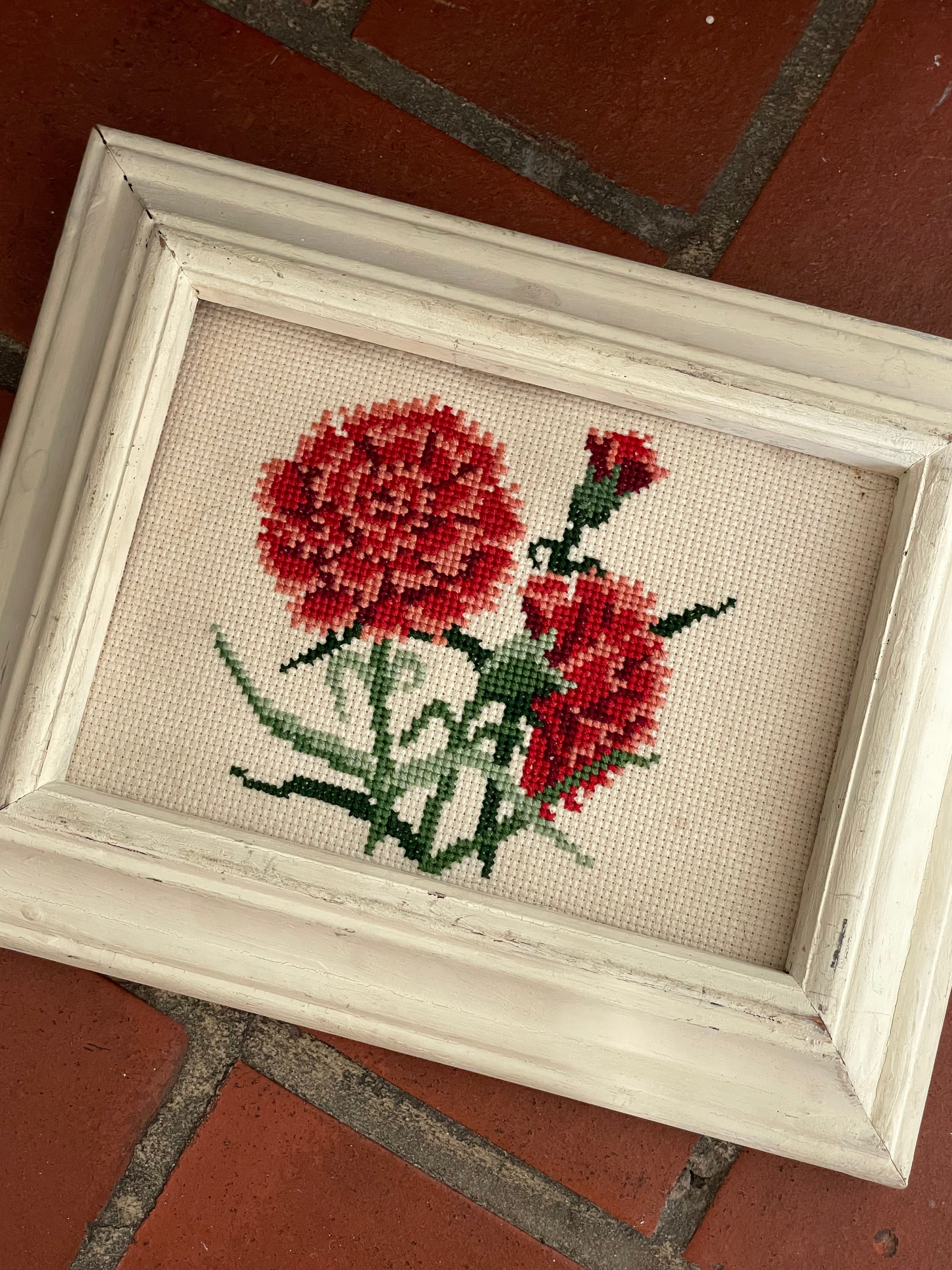 Wild Garden Needlepoint Framed Art