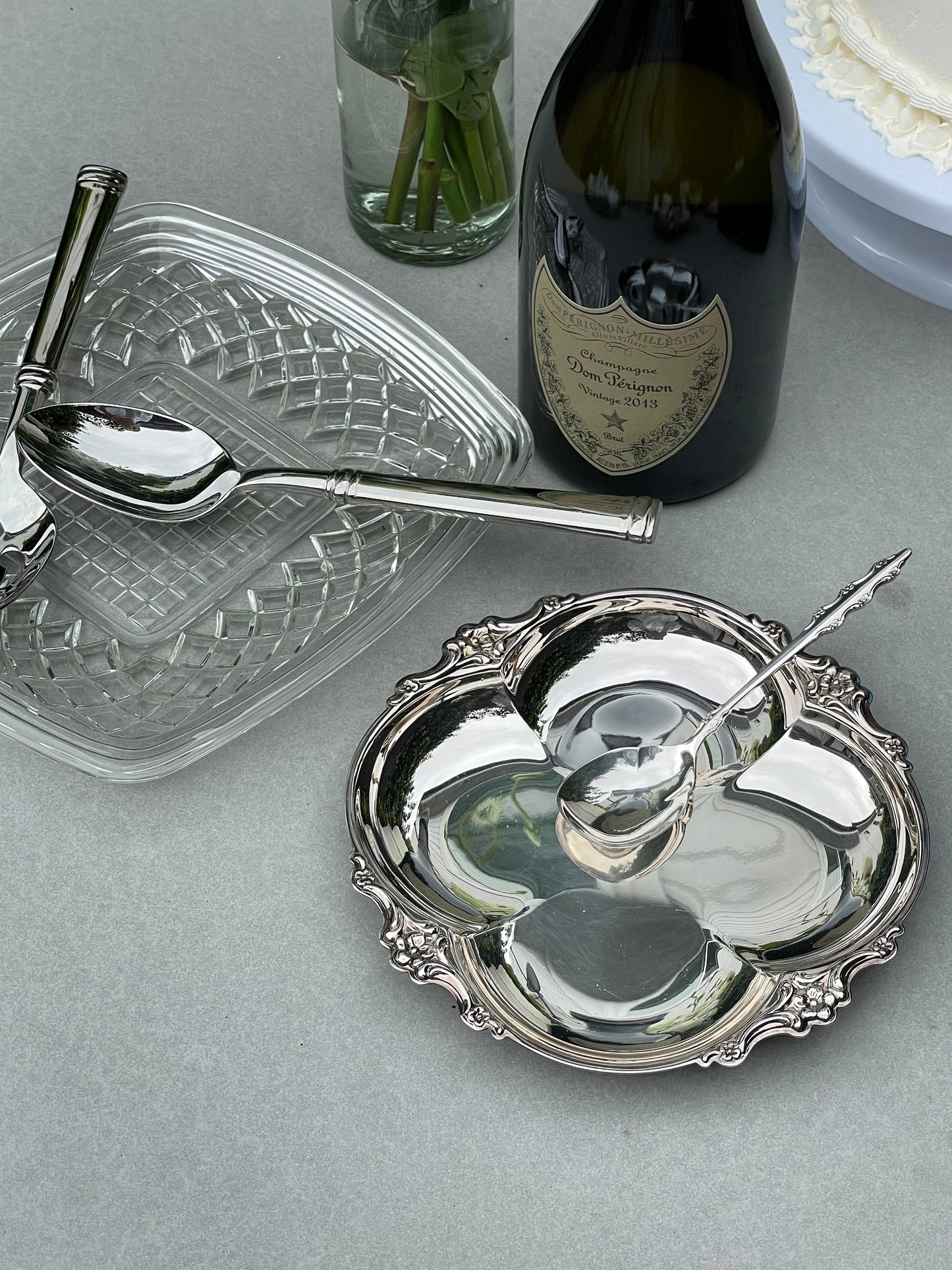 Heirloom Silverplate Dish with Spoon