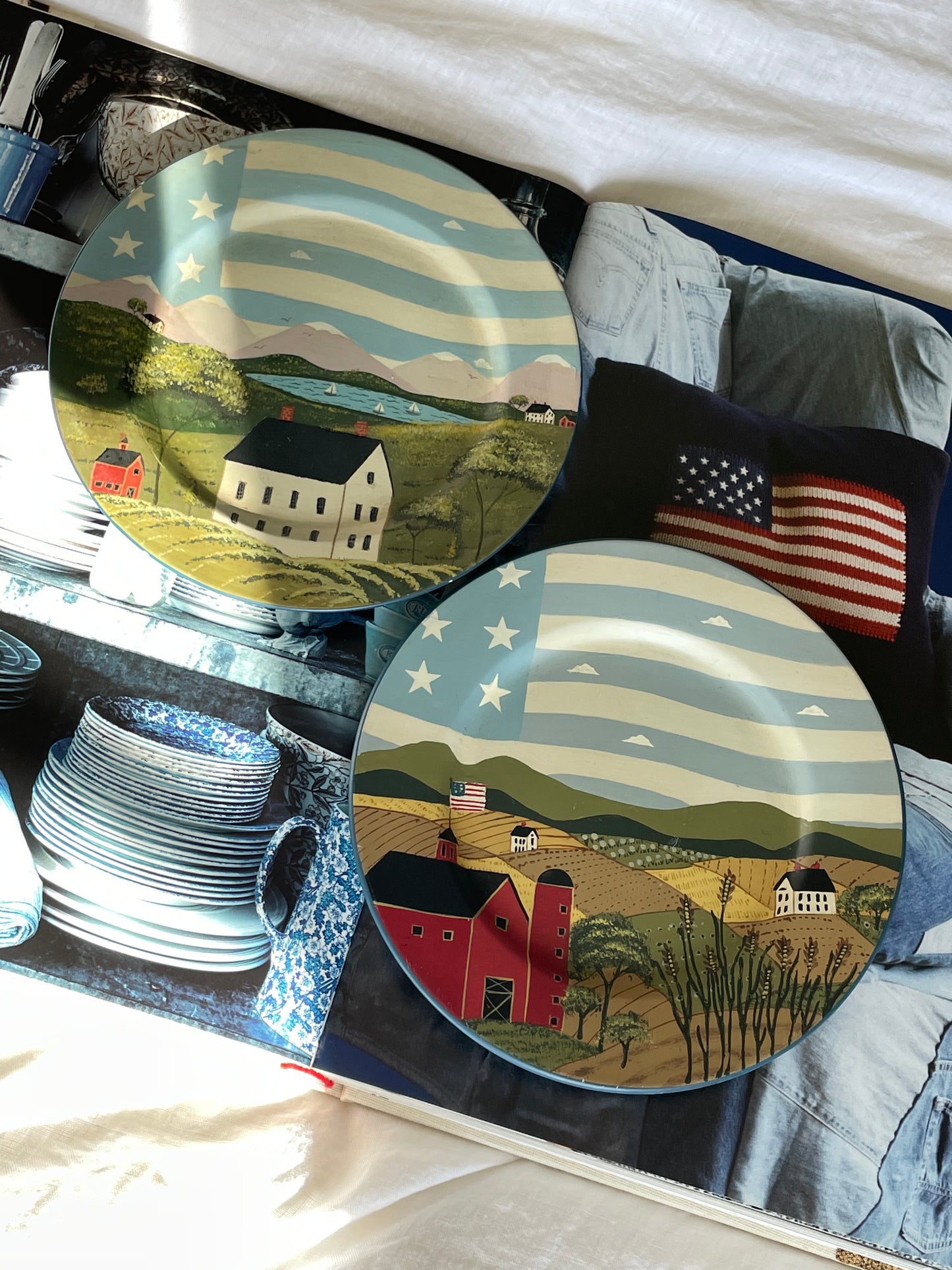 'America The Beautiful' Decorative Plates, Set of 2