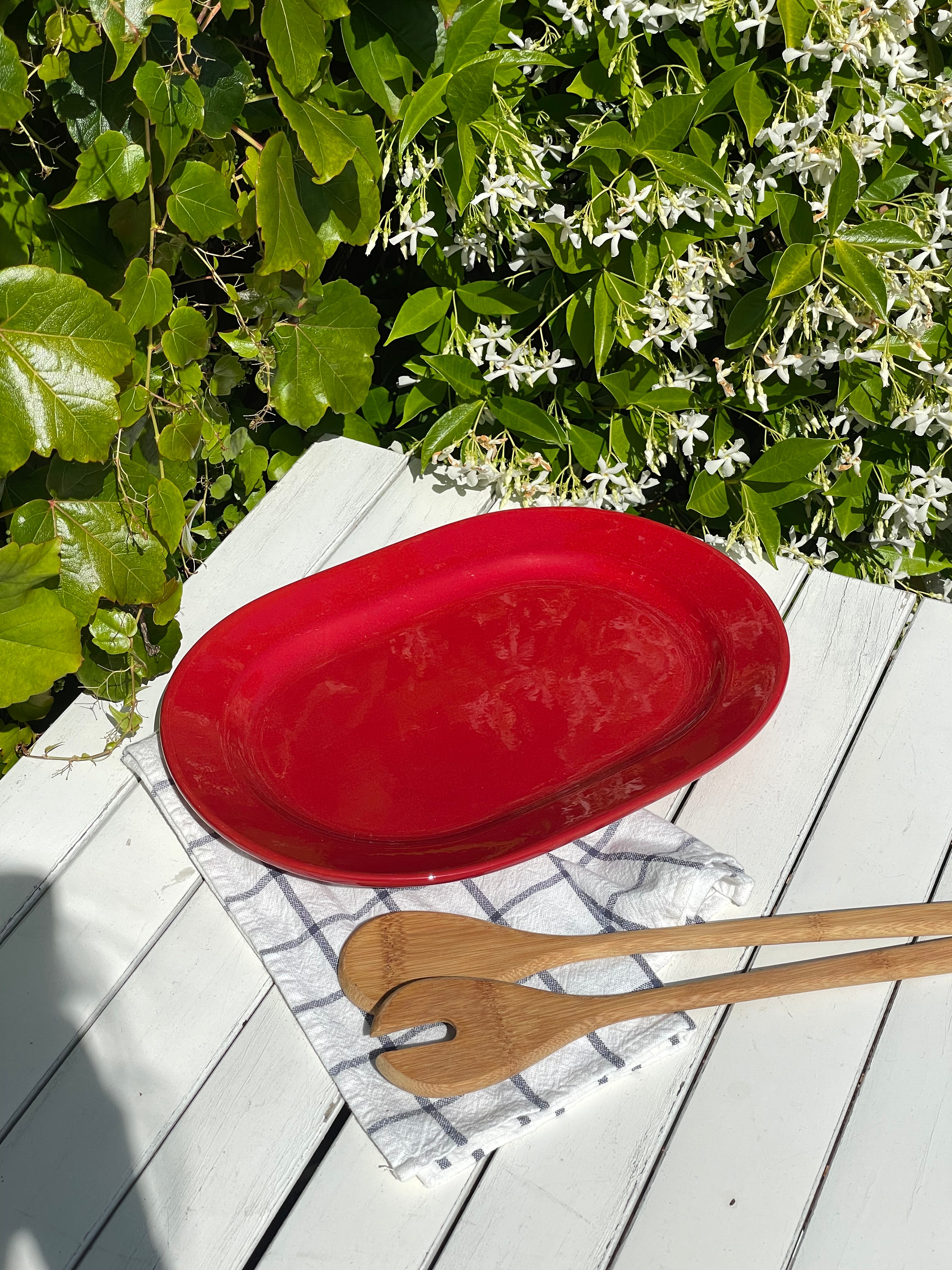 Ruby Red Serving Platter