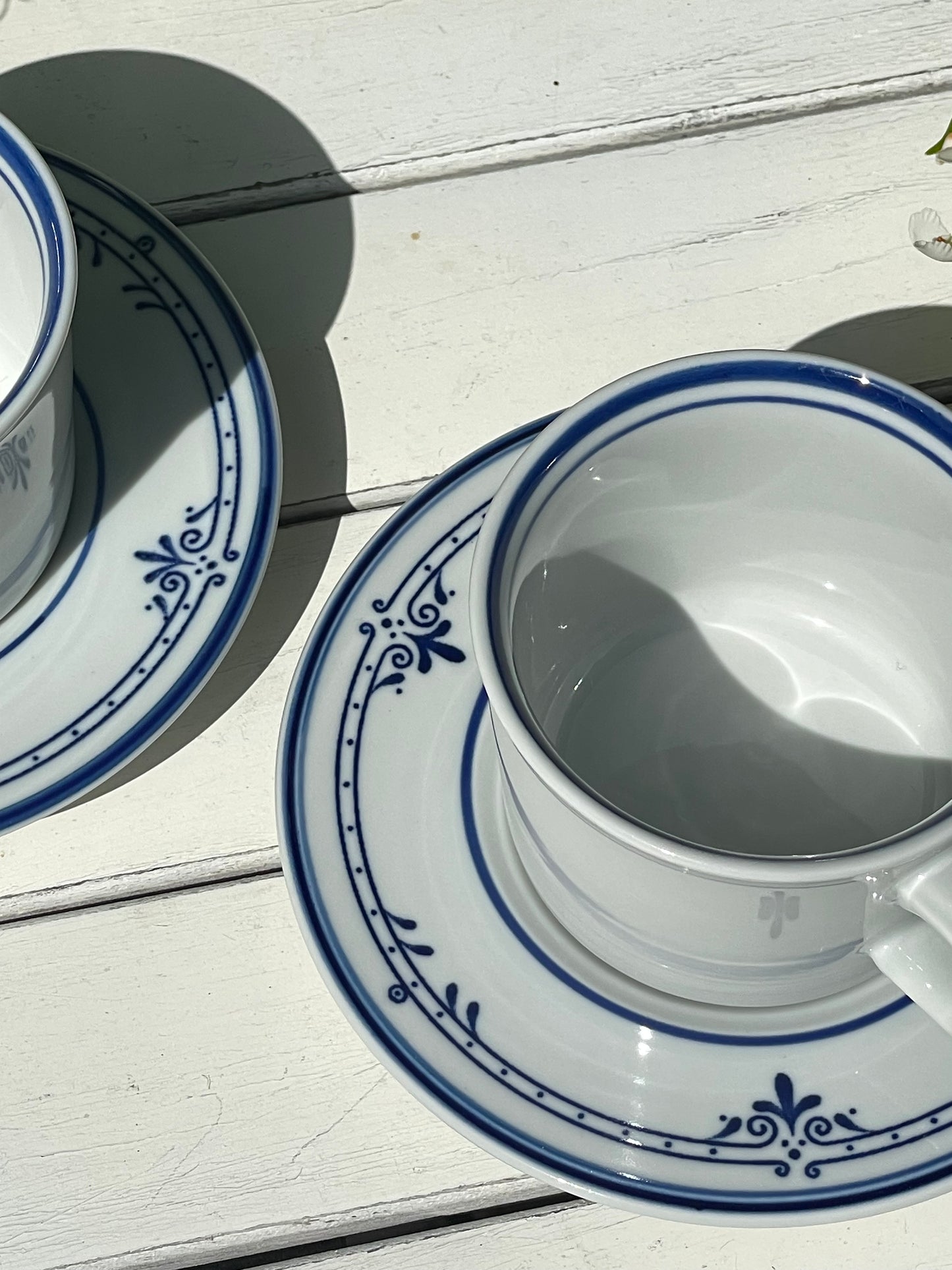 July Teacup & Saucer, Set of 2