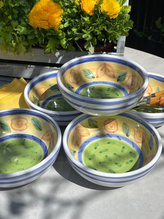 Honeysuckle Bowls, Set of 5