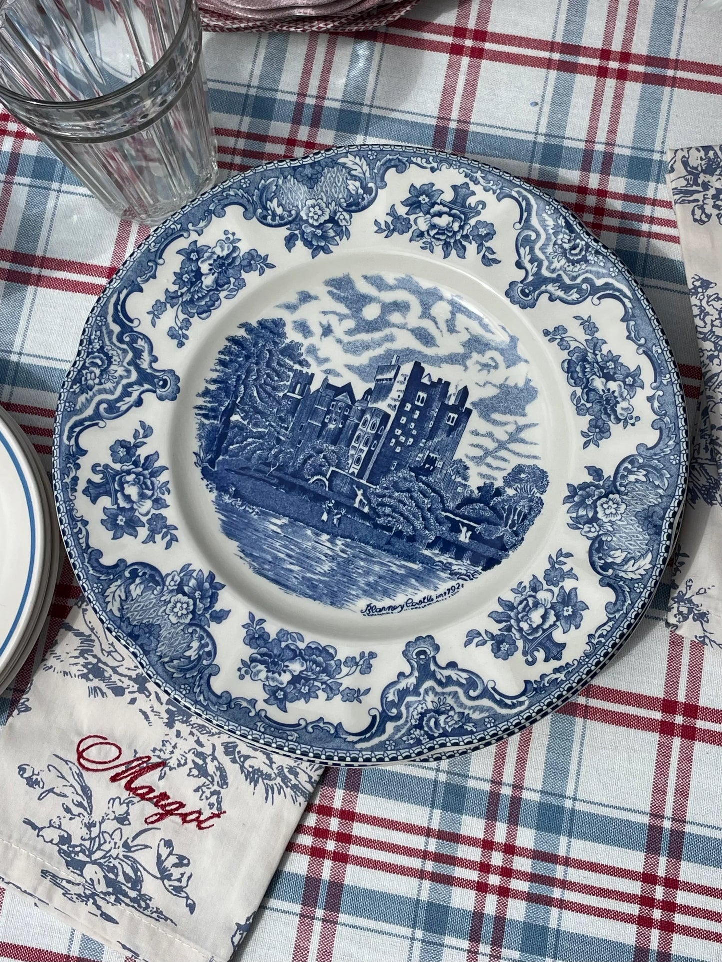 Toile Personalized Dinner Napkin