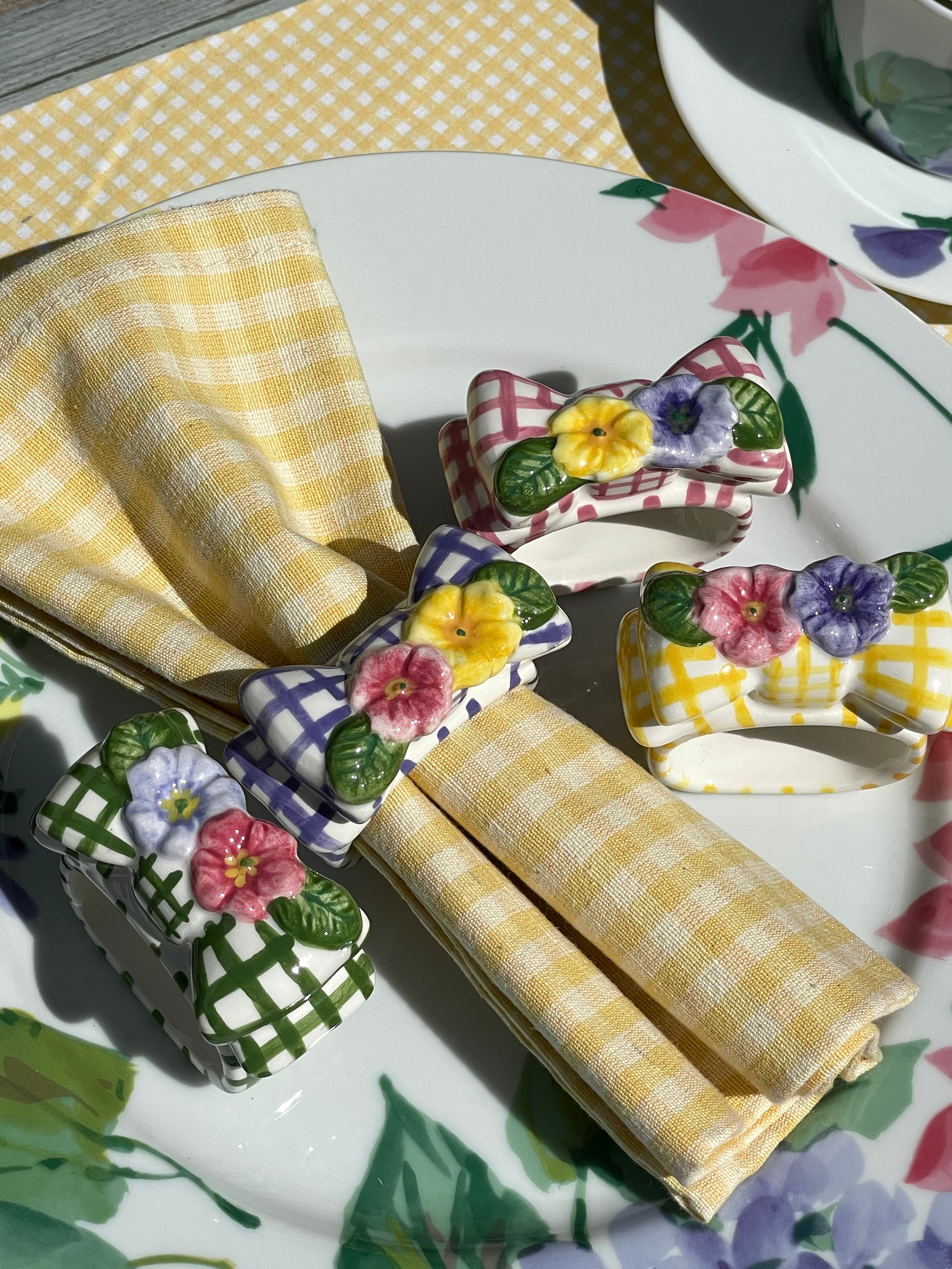 Primrose Napkin Rings, Set of 4