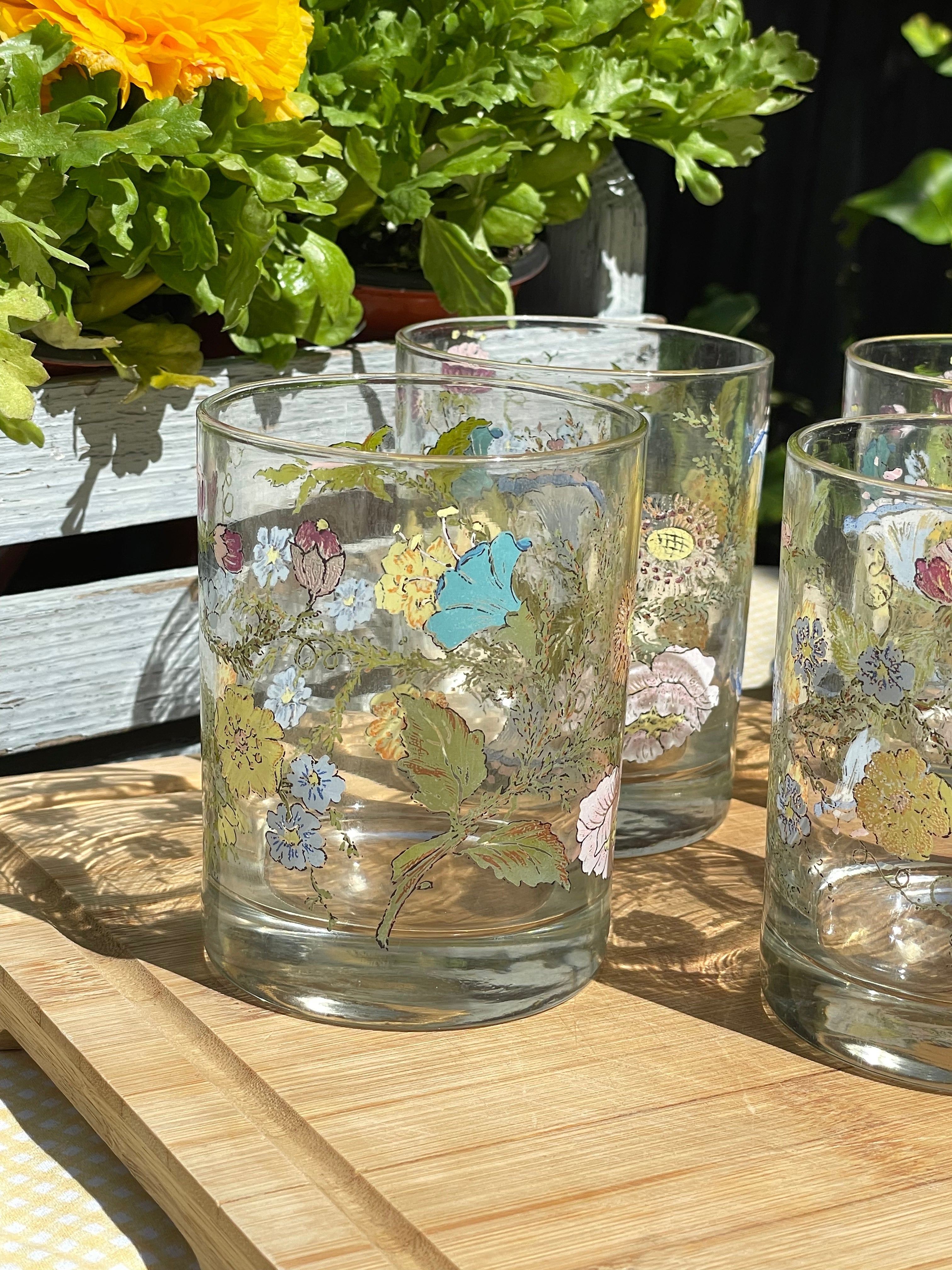 Wildflower Glasses, Set of 4