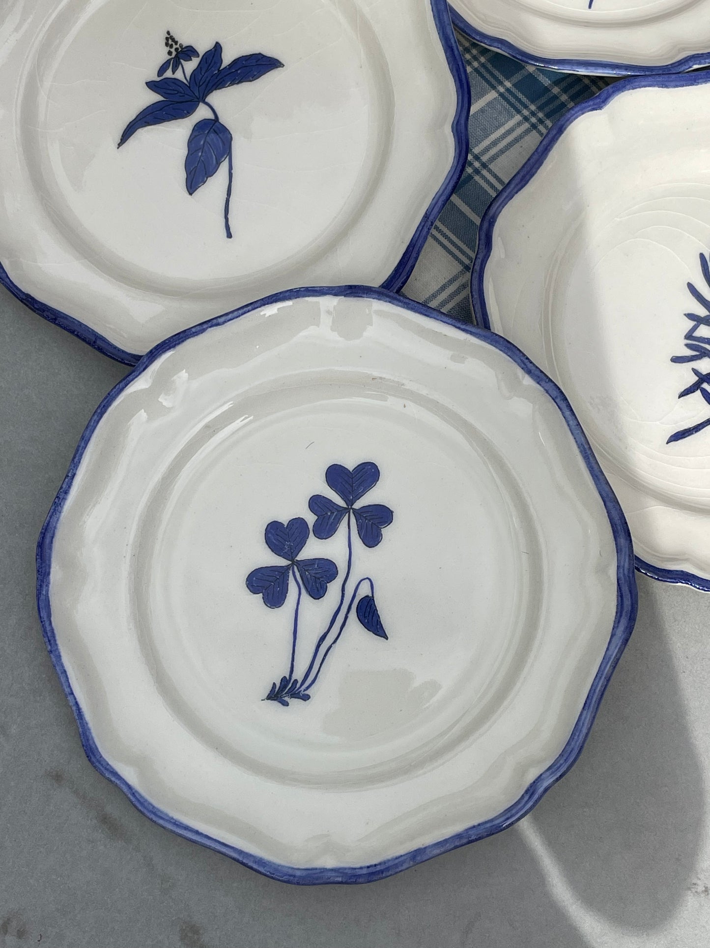 Larkspur Plates, Set of 4