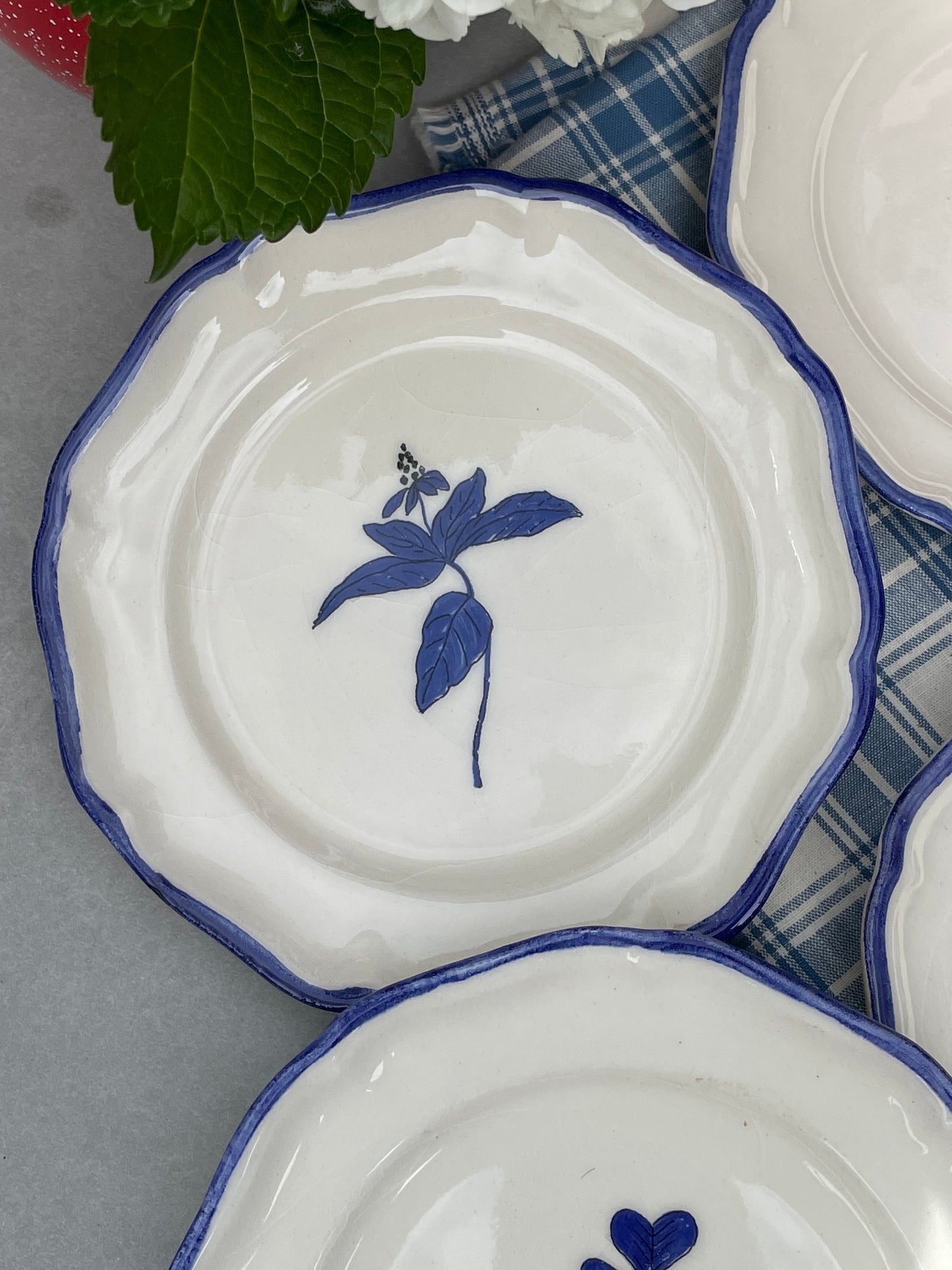 Larkspur Plates, Set of 4