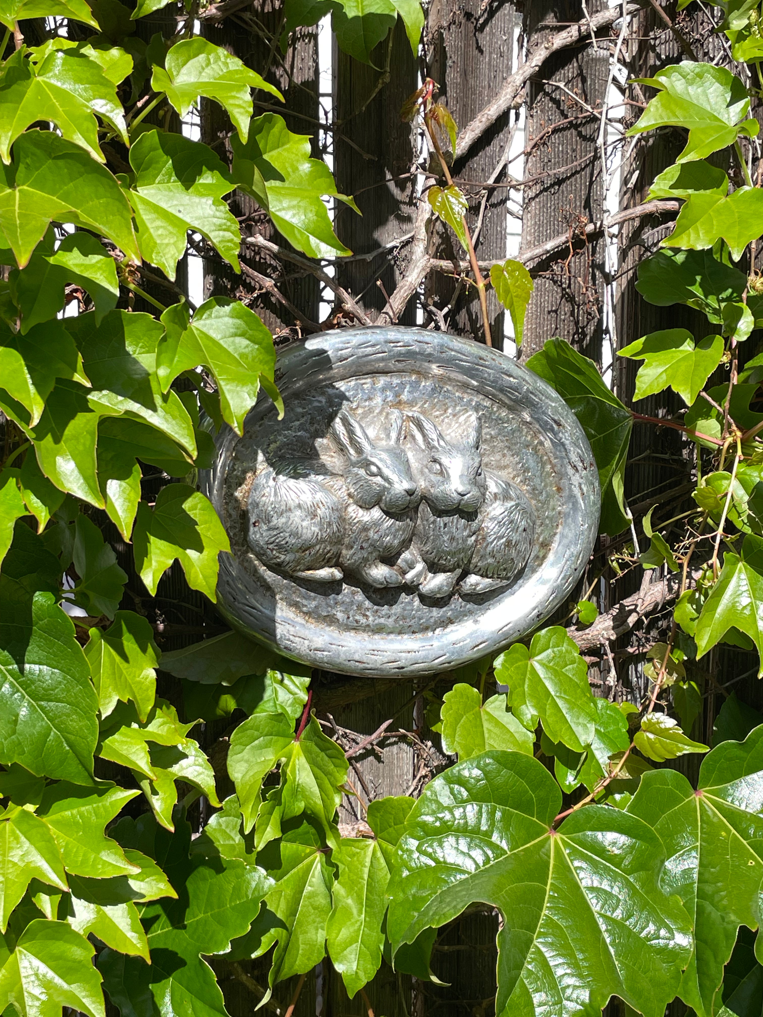 Bunny Hollow Cast Metal Medallion Plaque