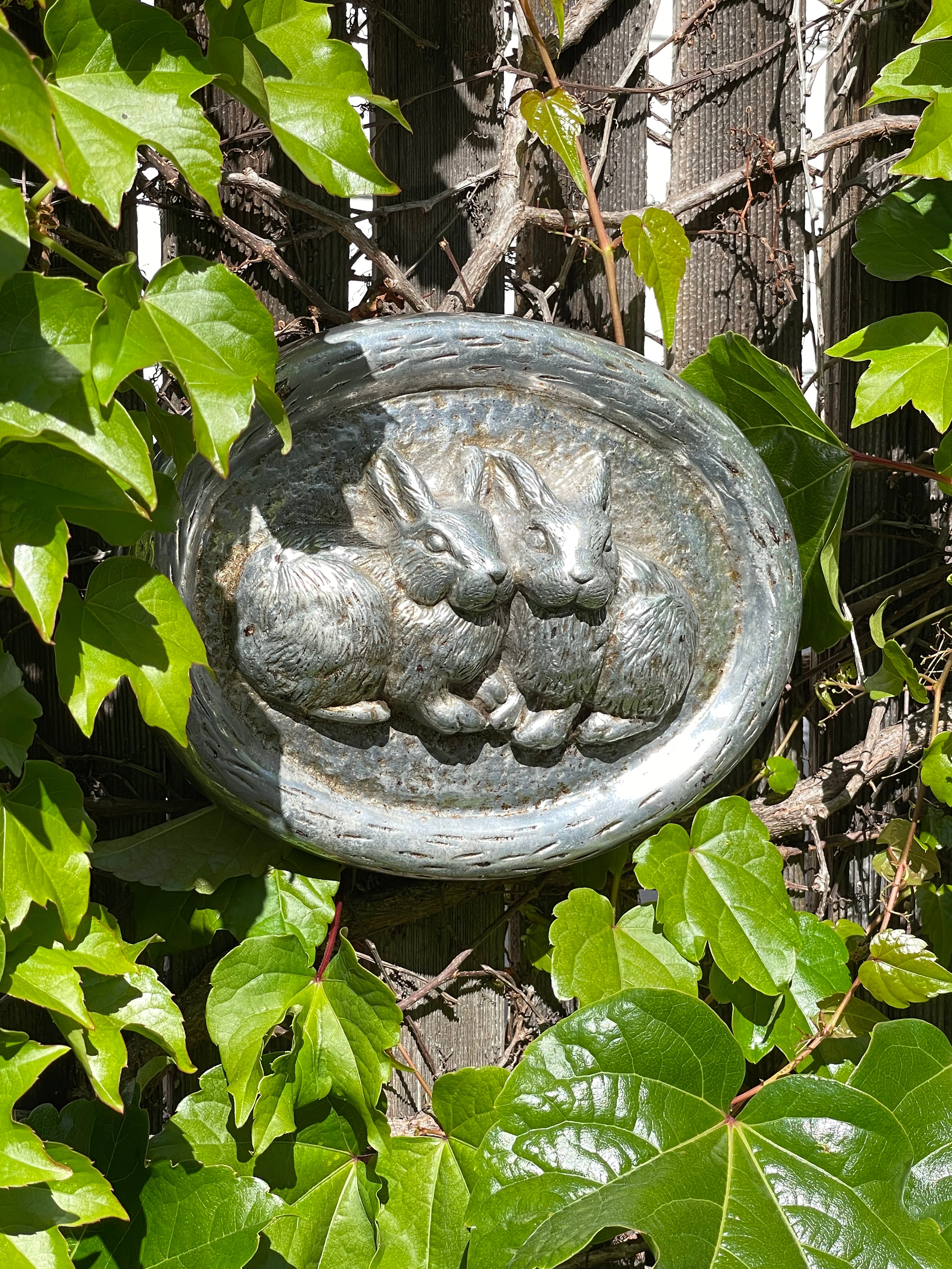 Bunny Hollow Cast Metal Medallion Plaque