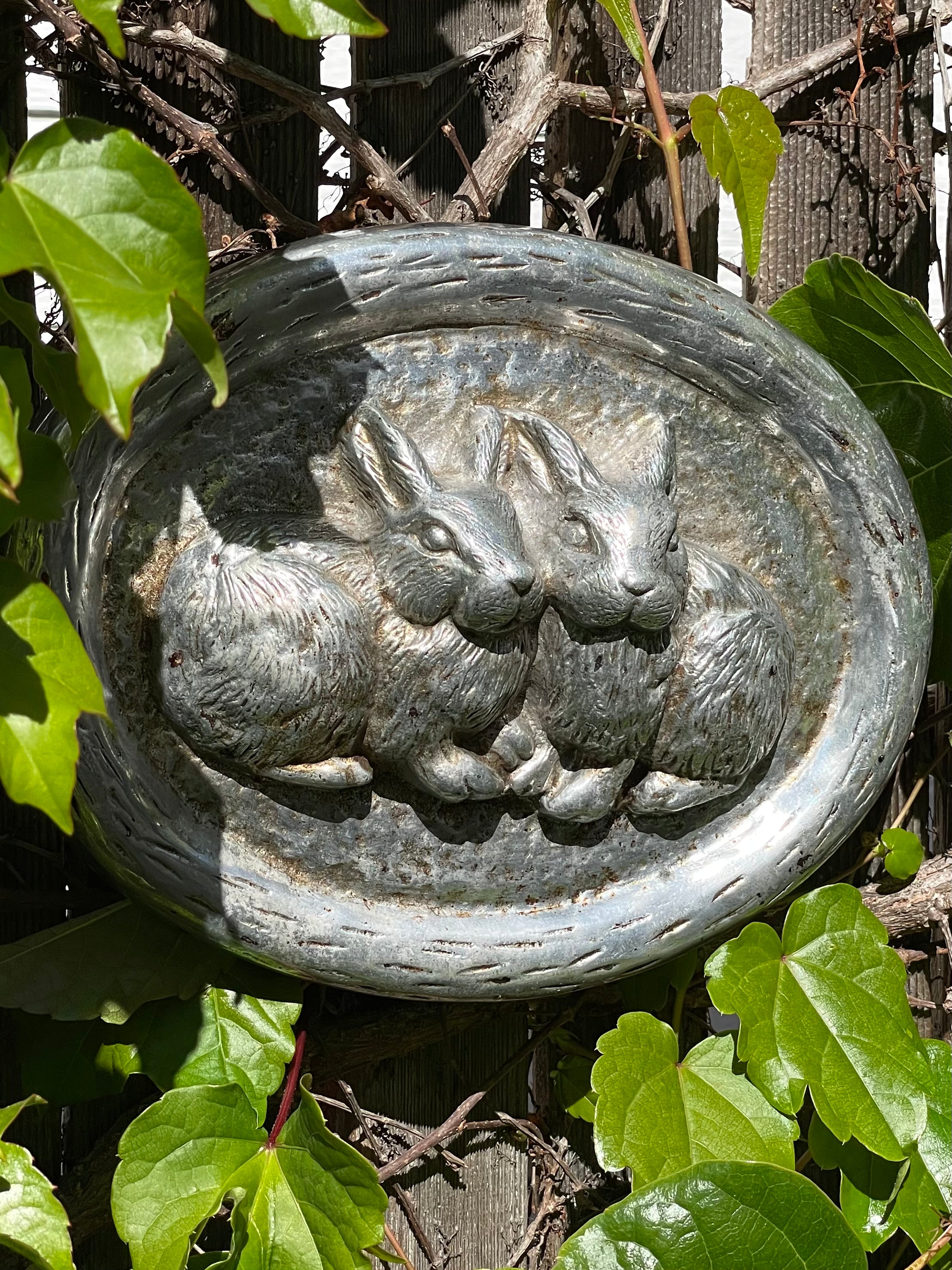 Bunny Hollow Cast Metal Medallion Plaque