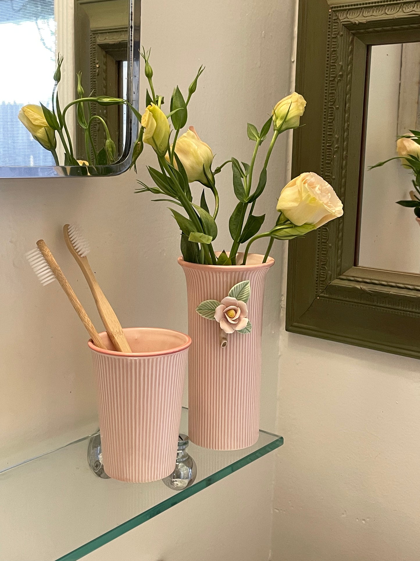 Prim & Proper Vase and Brush Cup Set