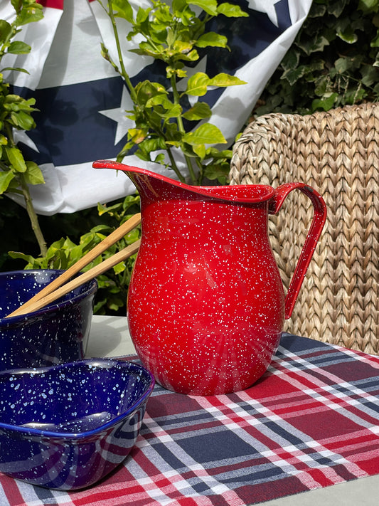 Lake Tahoe Enamel Pitcher