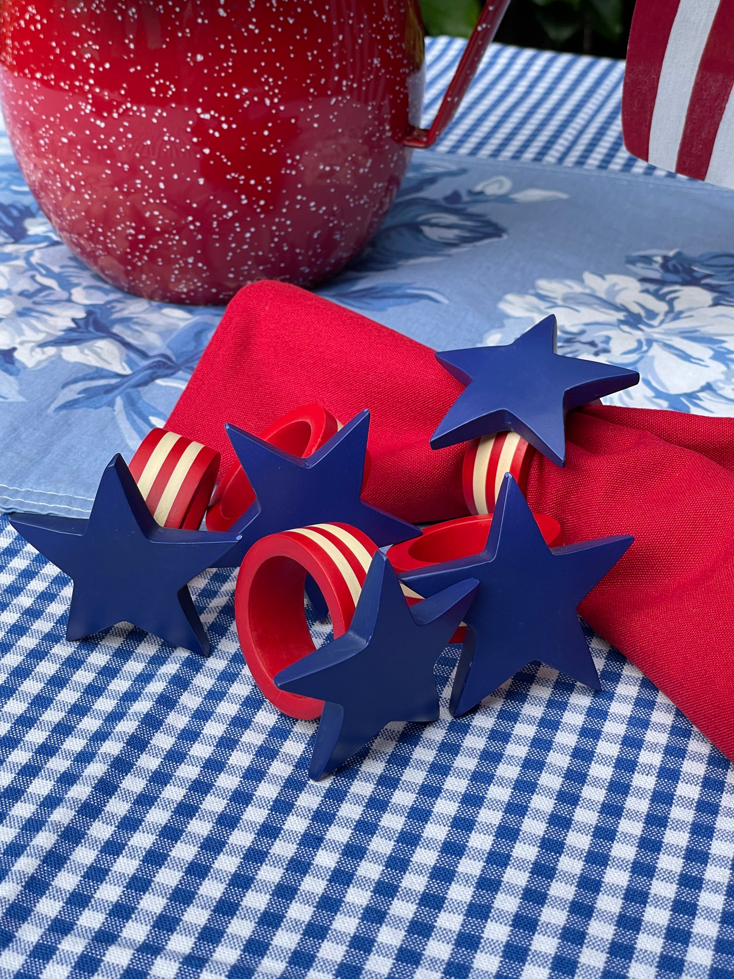 Star Spangled Napkin Rings, Set of 5